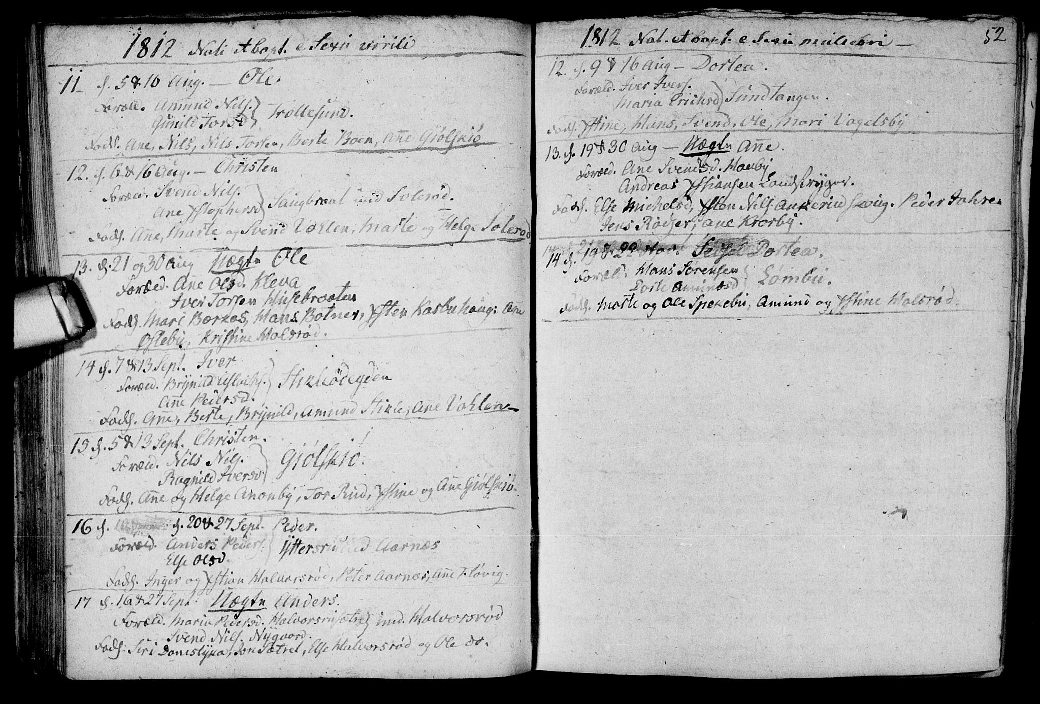 Aremark prestekontor Kirkebøker, SAO/A-10899/F/Fb/L0003: Parish register (official) no.  II 3, 1796-1814, p. 52