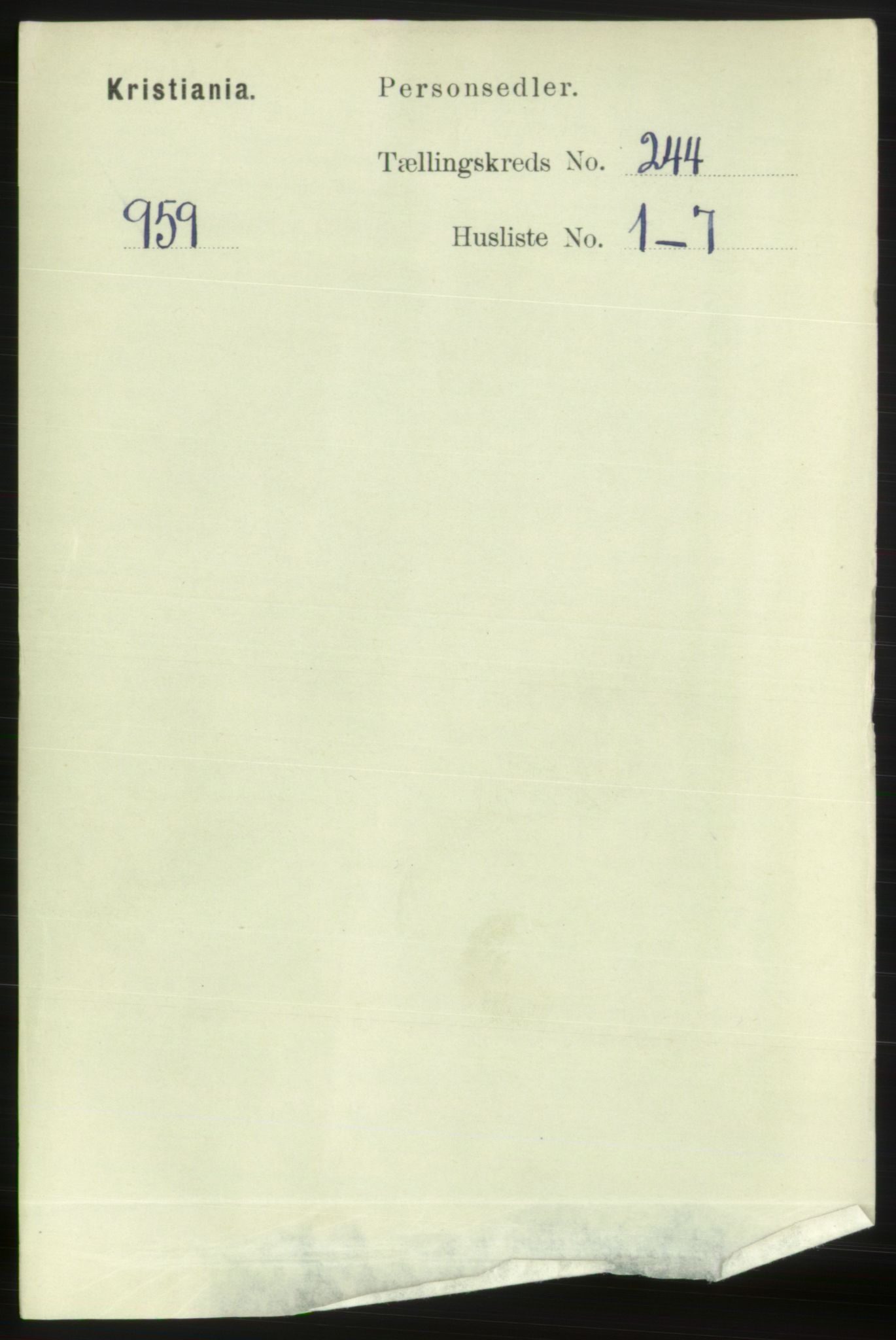 RA, 1891 census for 0301 Kristiania, 1891, p. 148450