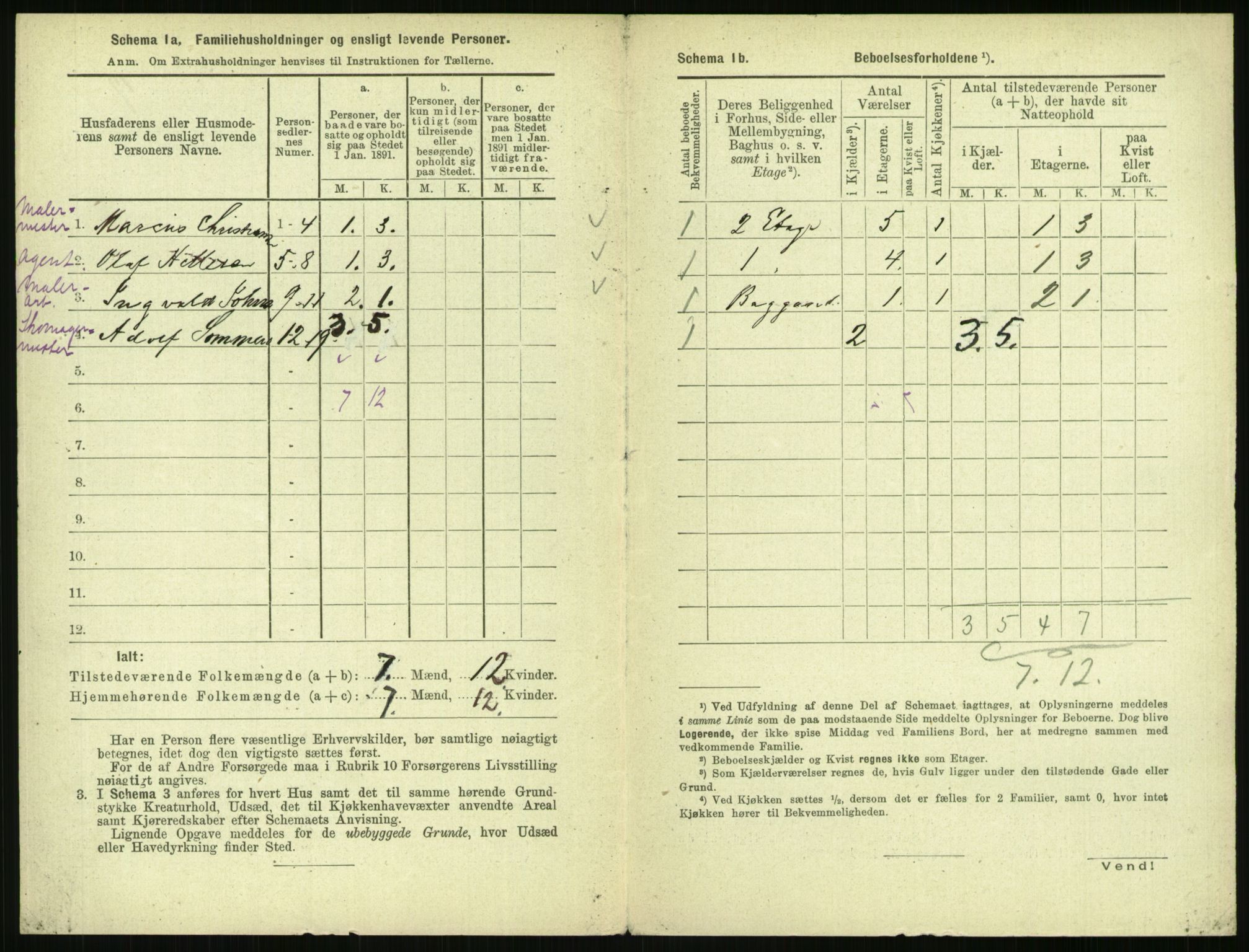 RA, 1891 census for 0301 Kristiania, 1891, p. 2075