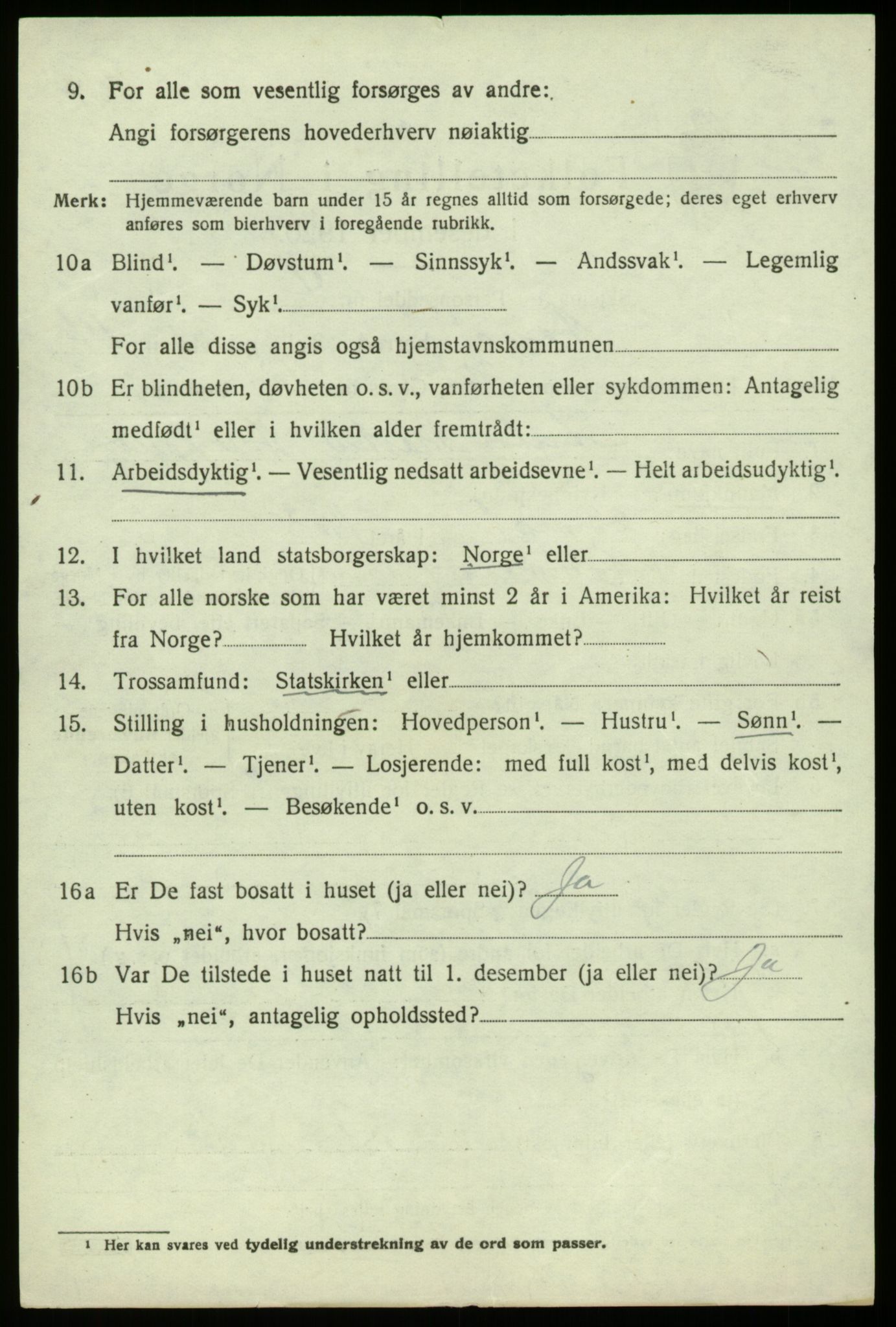 SAB, 1920 census for Fana, 1920, p. 20982