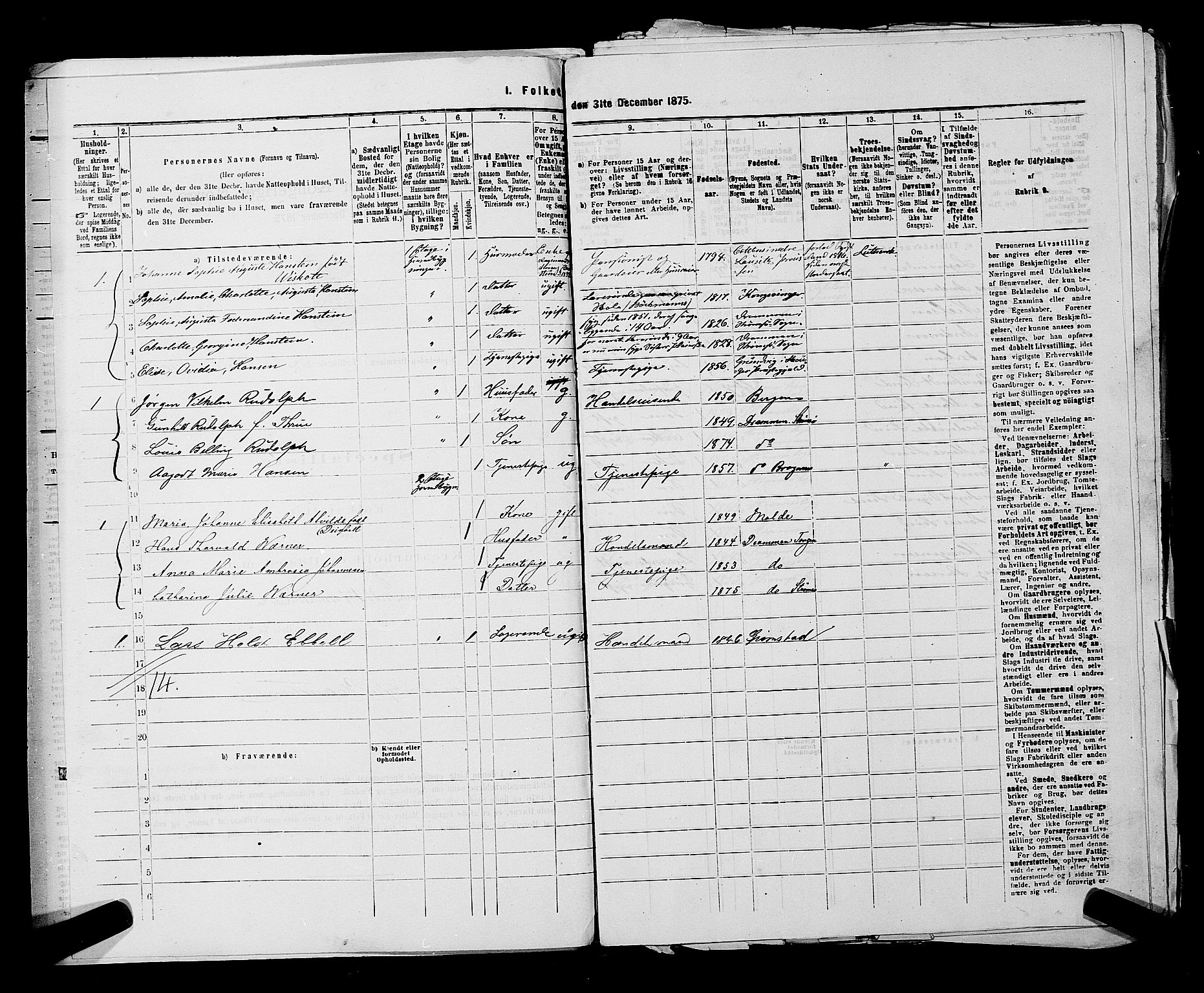 SAKO, 1875 census for 0602 Drammen, 1875, p. 2655