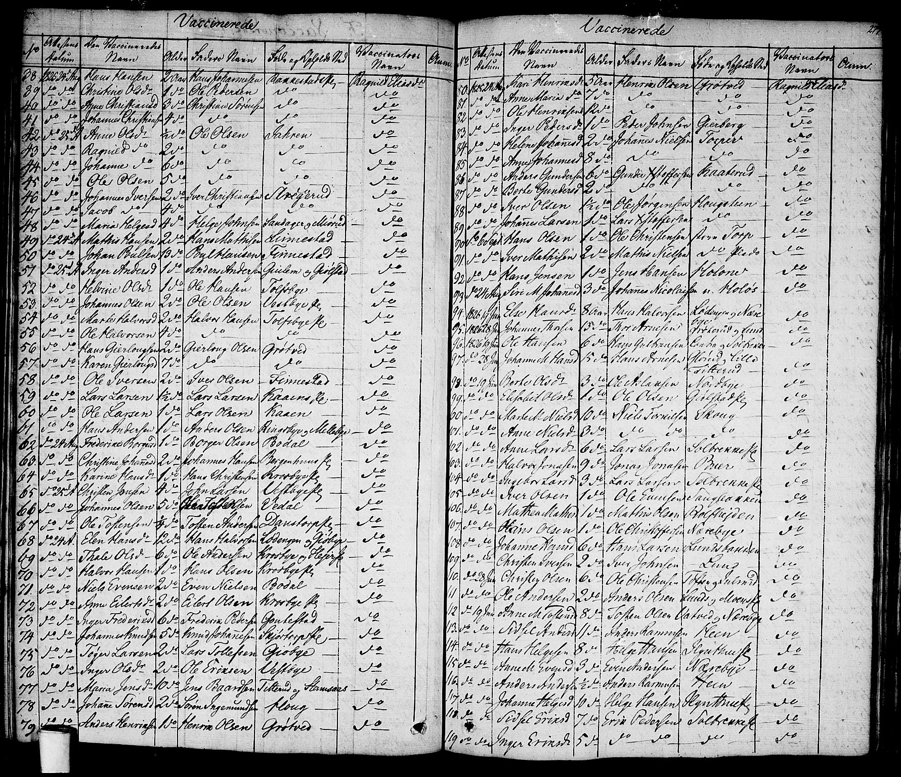 Rakkestad prestekontor Kirkebøker, SAO/A-2008/F/Fa/L0007: Parish register (official) no. I 7, 1825-1841, p. 277