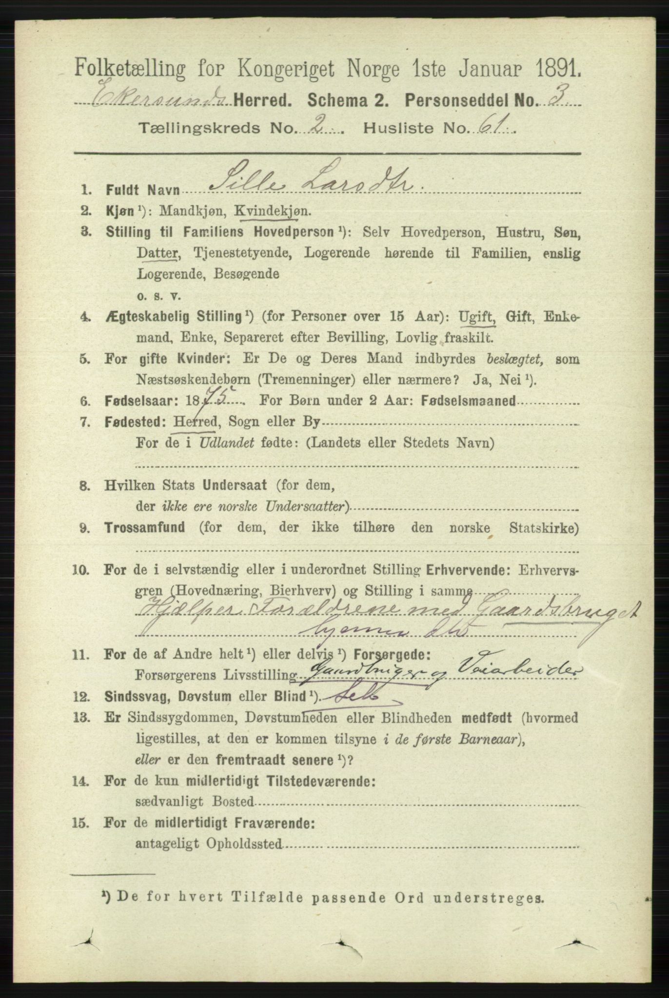 RA, 1891 census for 1116 Eigersund herred, 1891, p. 793