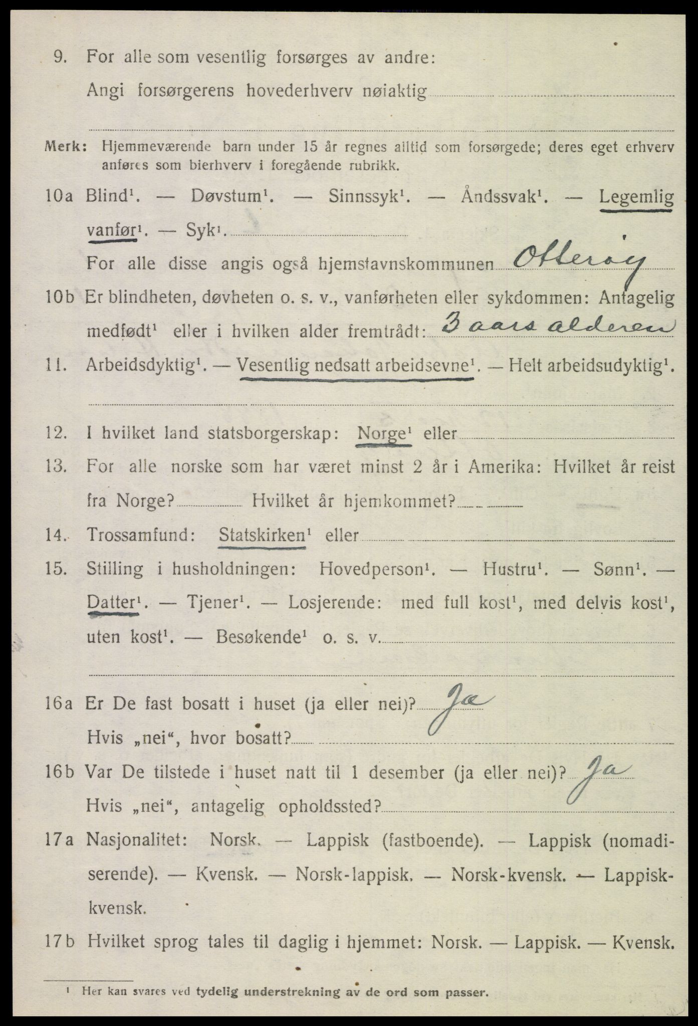 SAT, 1920 census for Otterøy, 1920, p. 2264