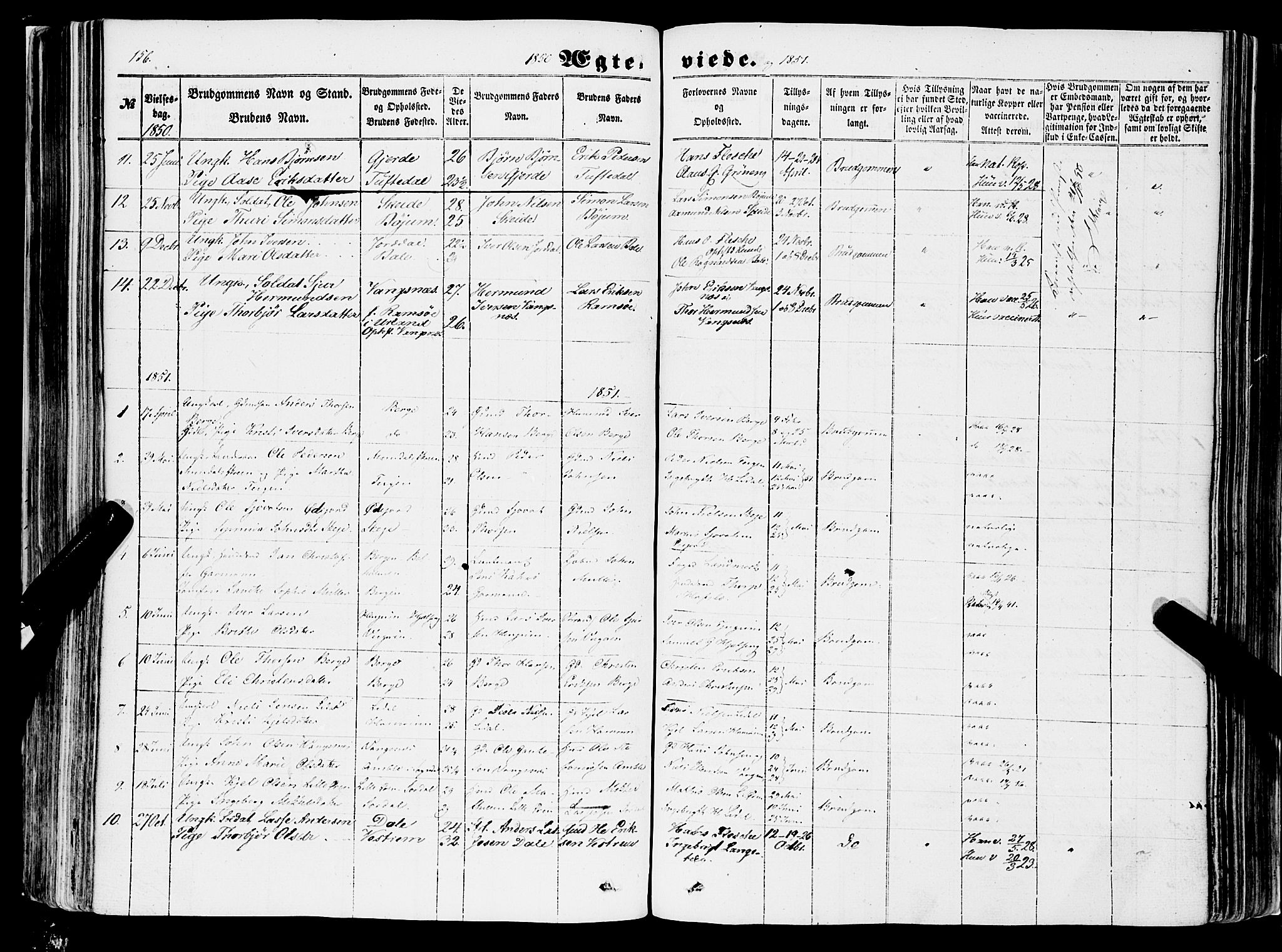 Balestrand sokneprestembete, AV/SAB-A-79601/H/Haa/Haaa/L0002: Parish register (official) no. A 2, 1847-1866, p. 156