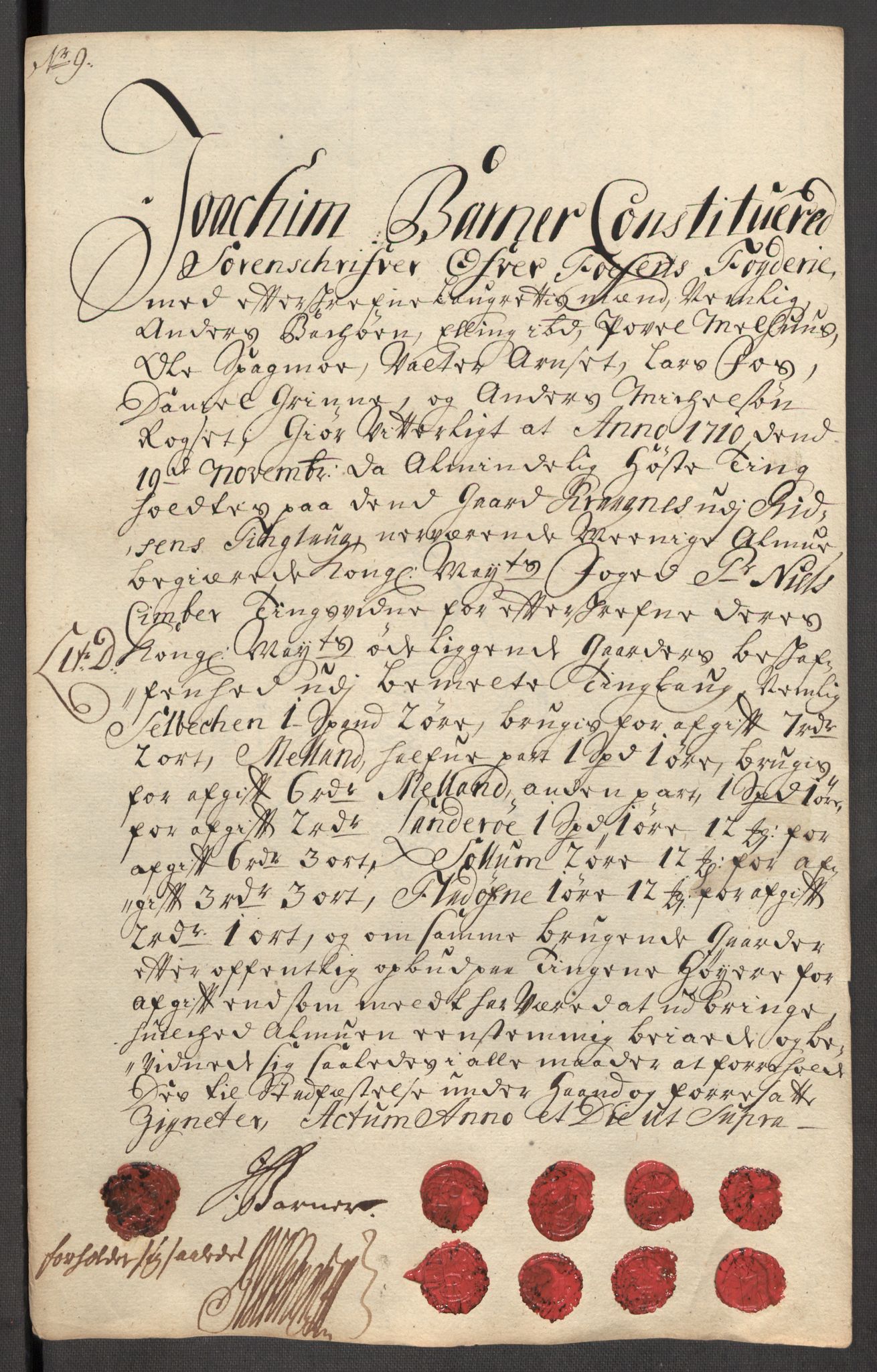 Rentekammeret inntil 1814, Reviderte regnskaper, Fogderegnskap, AV/RA-EA-4092/R57/L3859: Fogderegnskap Fosen, 1710, p. 168