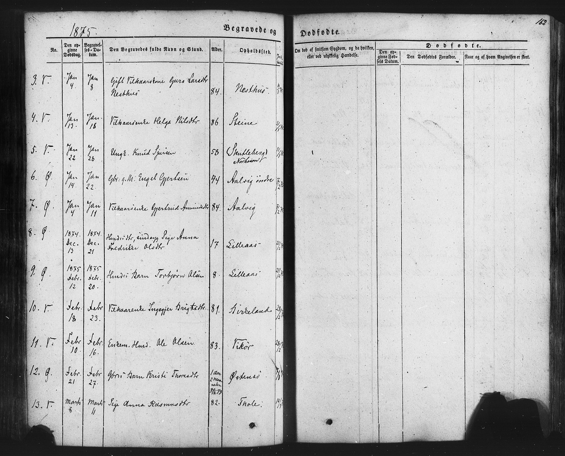 Kvam sokneprestembete, SAB/A-76201/H/Haa: Parish register (official) no. A 9, 1864-1879, p. 162