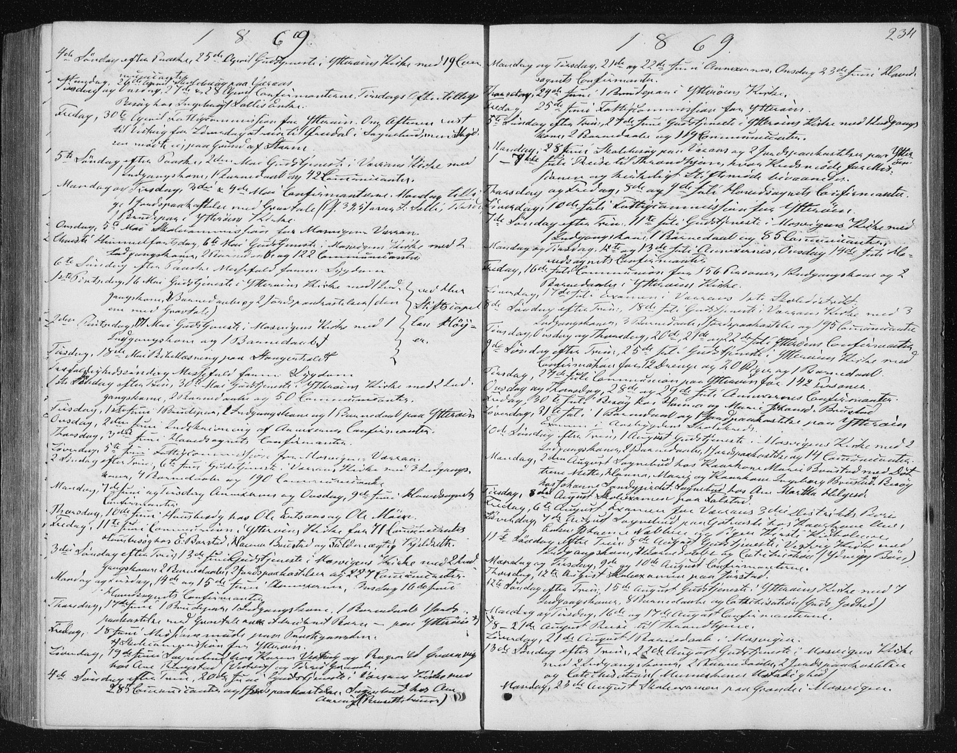 Ministerialprotokoller, klokkerbøker og fødselsregistre - Nord-Trøndelag, SAT/A-1458/722/L0219: Parish register (official) no. 722A06, 1868-1880, p. 234