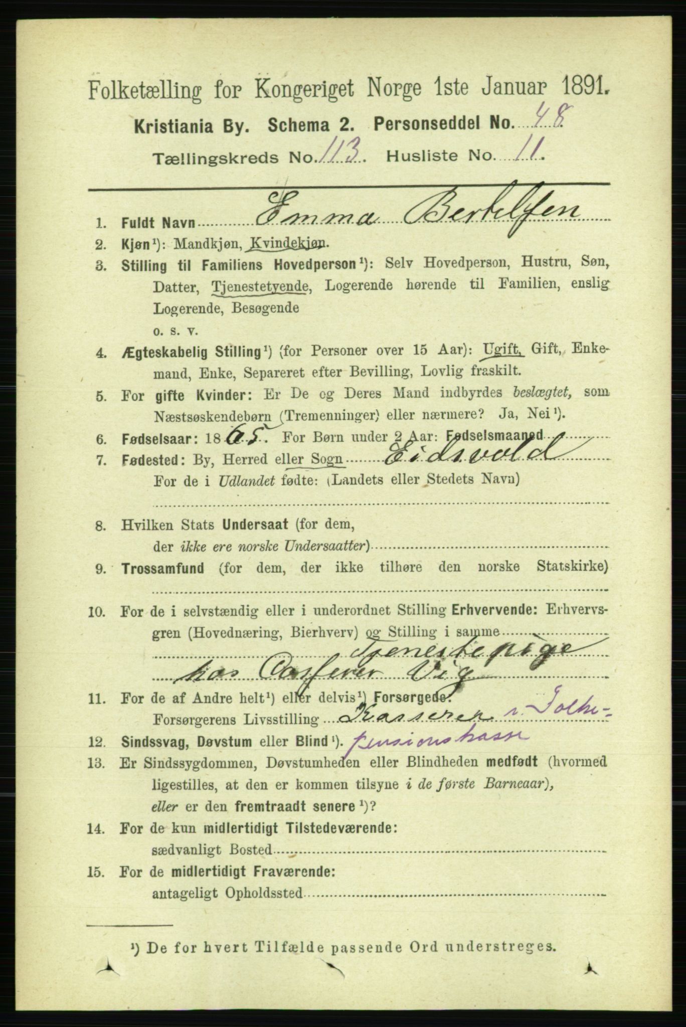 RA, 1891 census for 0301 Kristiania, 1891, p. 60323