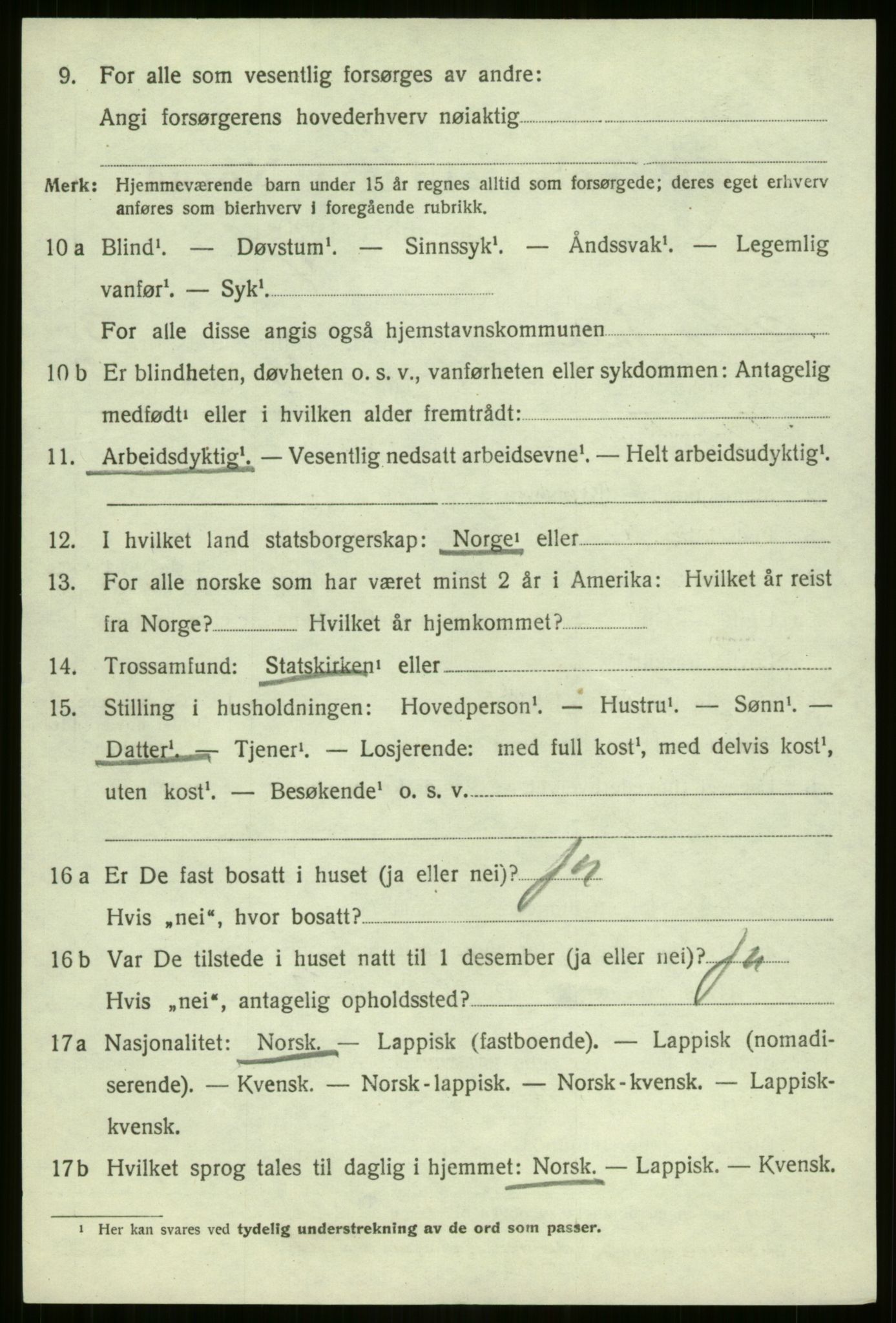 SATØ, 1920 census for Nordreisa, 1920, p. 1794