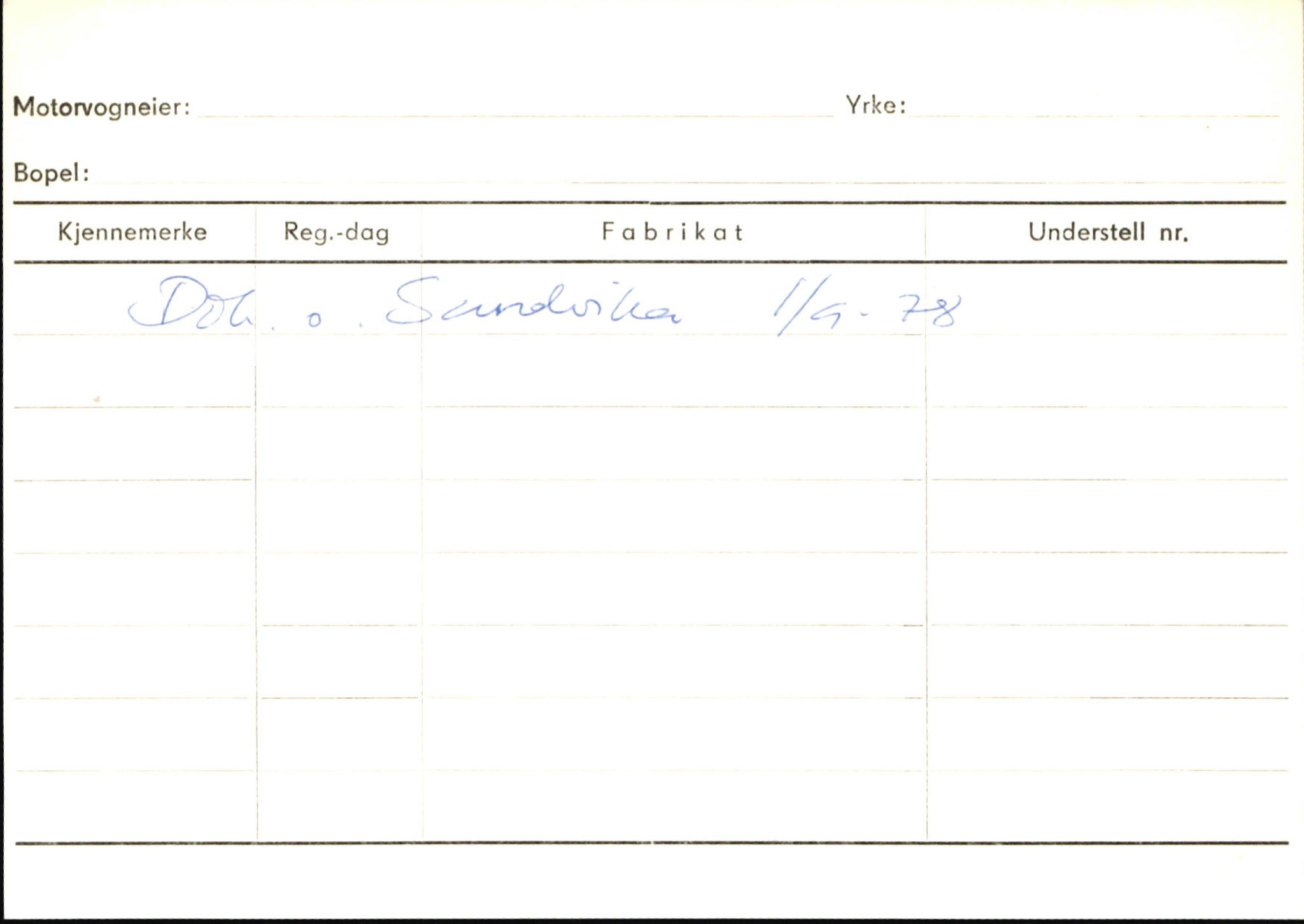 Statens vegvesen, Sogn og Fjordane vegkontor, SAB/A-5301/4/F/L0146: Registerkort Årdal R-Å samt diverse kort, 1945-1975, p. 1568