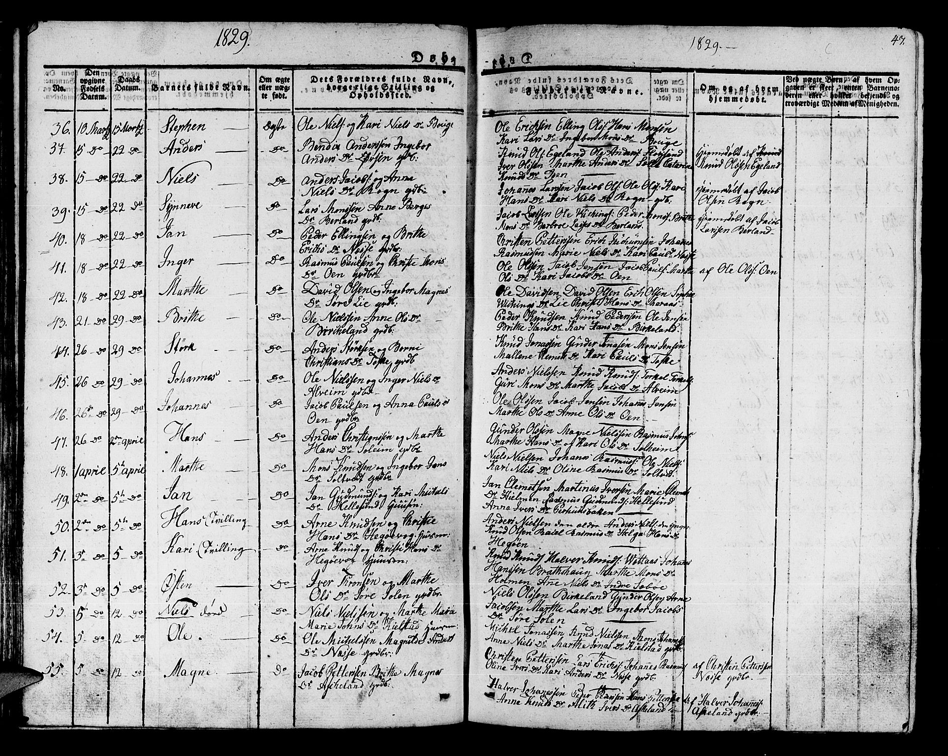 Manger sokneprestembete, AV/SAB-A-76801/H/Haa: Parish register (official) no. A 4, 1824-1838, p. 47