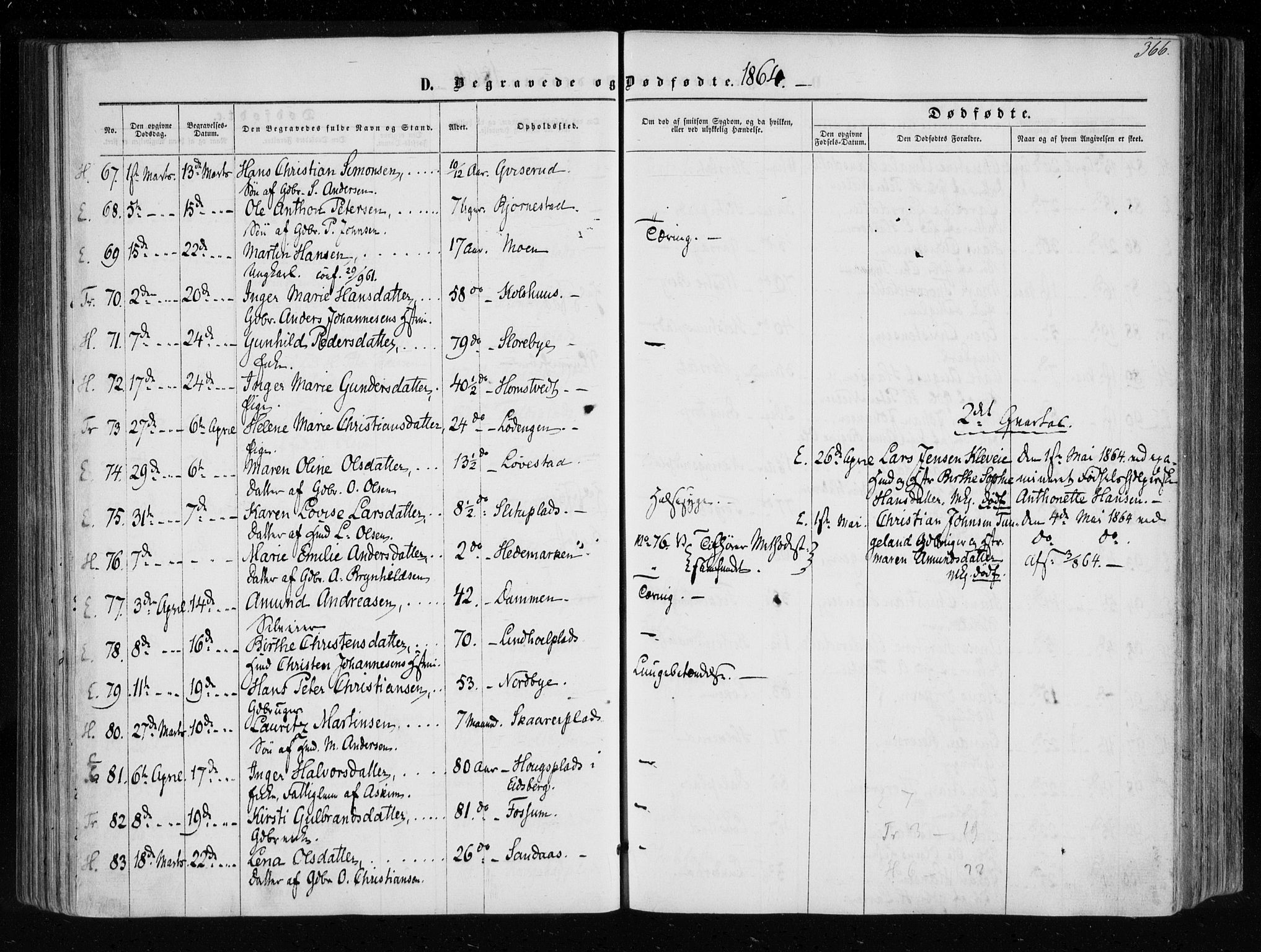 Eidsberg prestekontor Kirkebøker, AV/SAO-A-10905/F/Fa/L0010.b: Parish register (official) no. I 10B, 1857-1866, p. 366