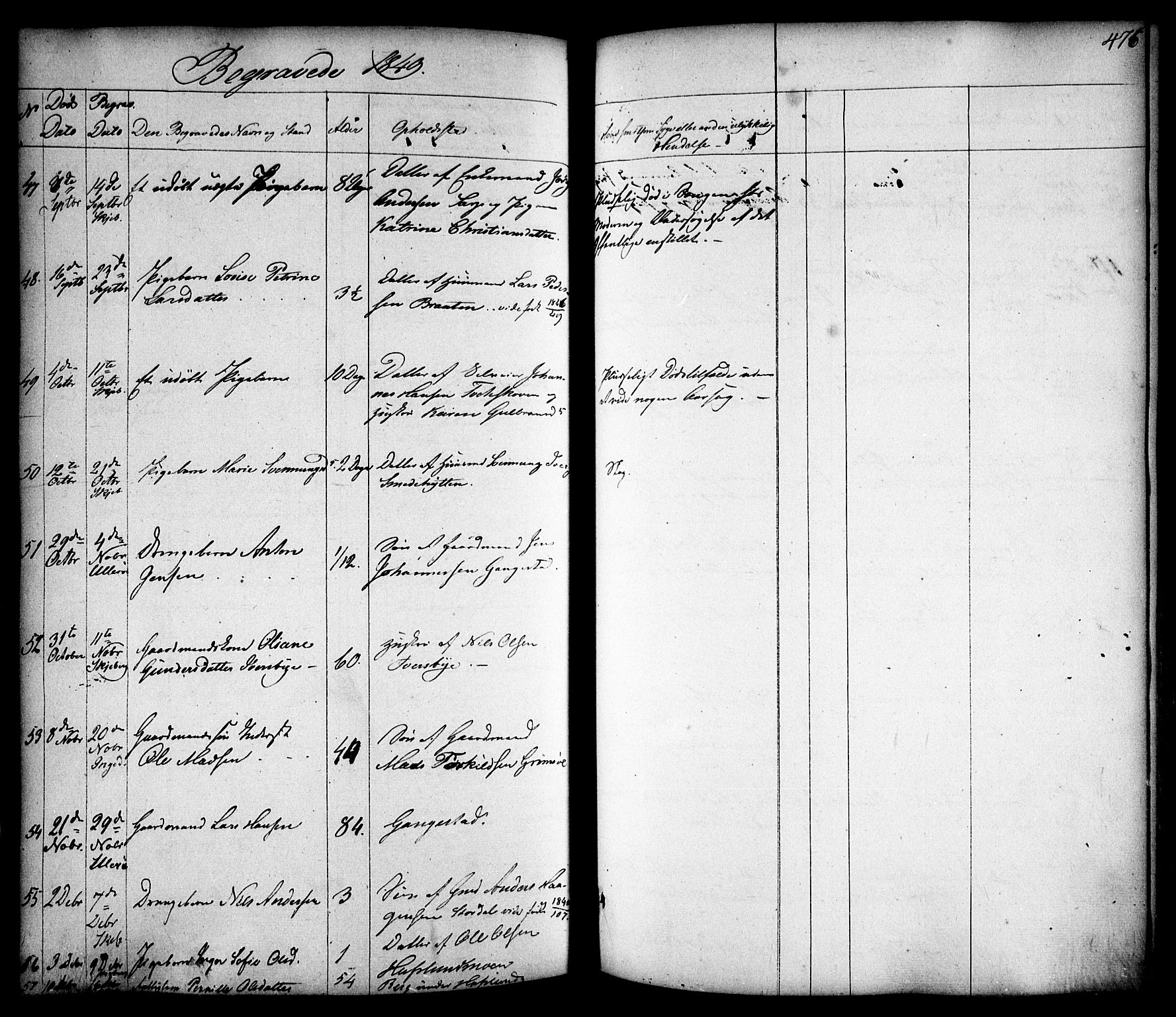 Skjeberg prestekontor Kirkebøker, AV/SAO-A-10923/F/Fa/L0006: Parish register (official) no. I 6, 1846-1858, p. 476