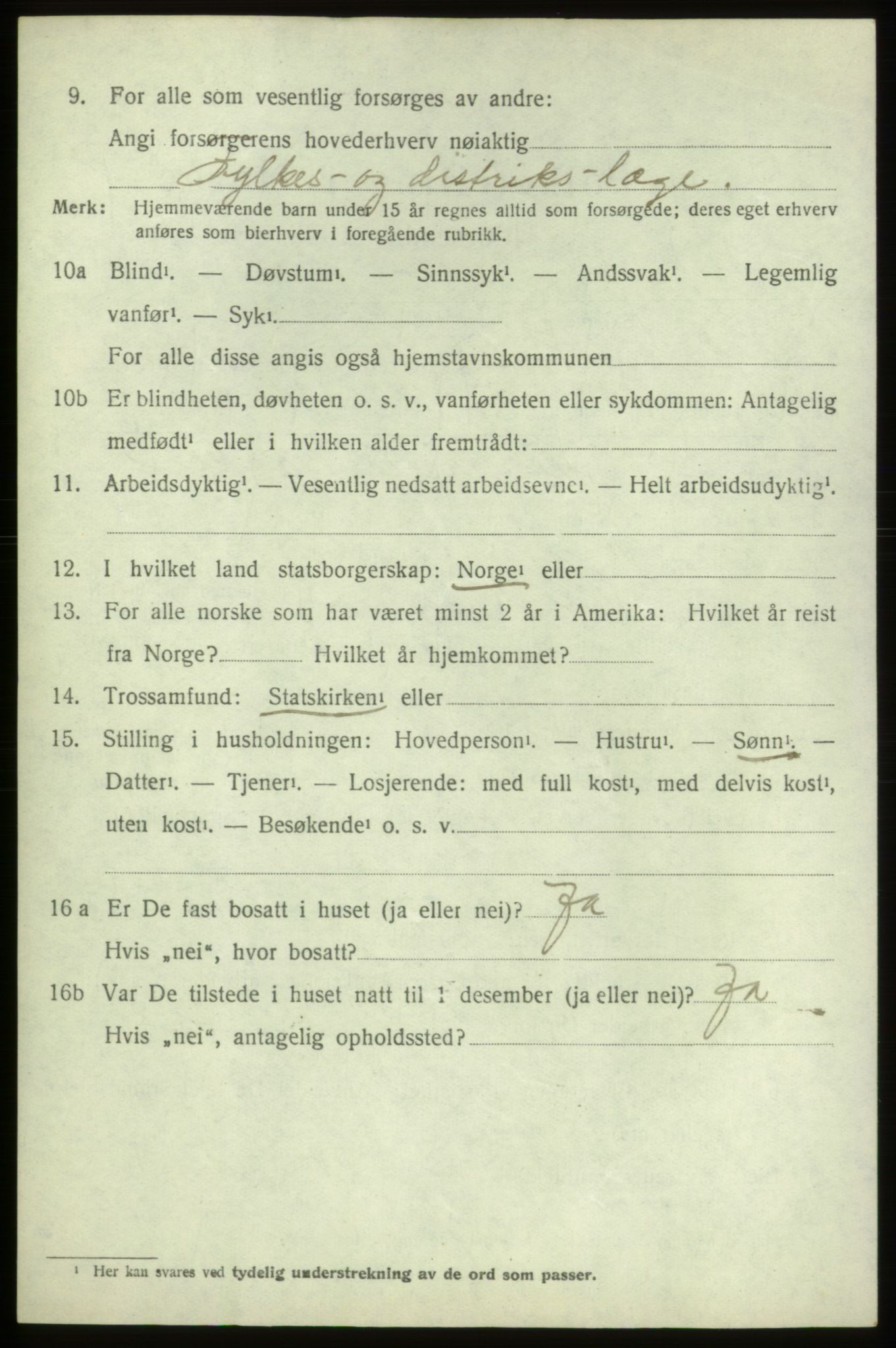 SAB, 1920 census for Stord, 1920, p. 7376