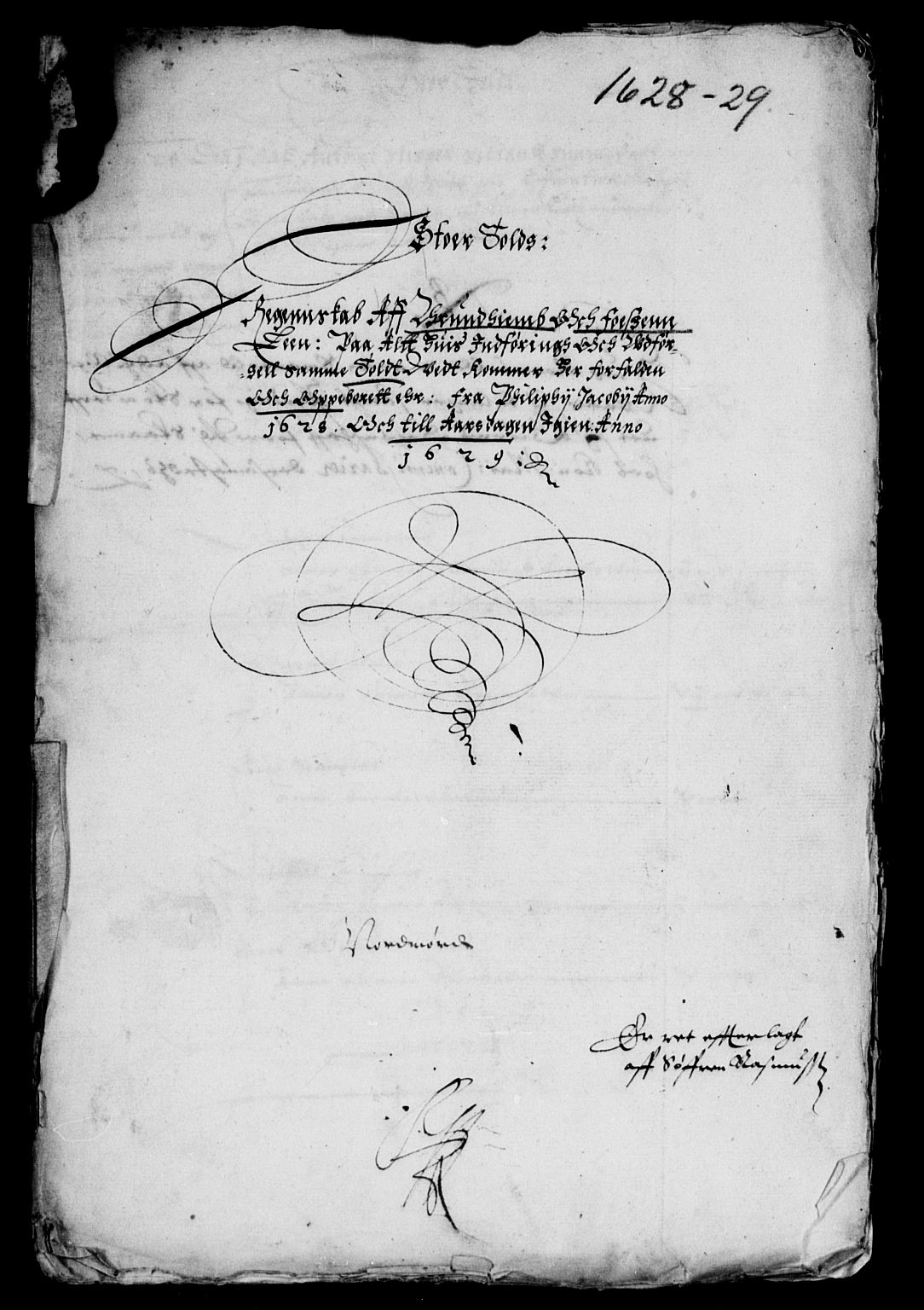 Rentekammeret inntil 1814, Reviderte regnskaper, Lensregnskaper, AV/RA-EA-5023/R/Rb/Rbw/L0036: Trondheim len, 1628-1629