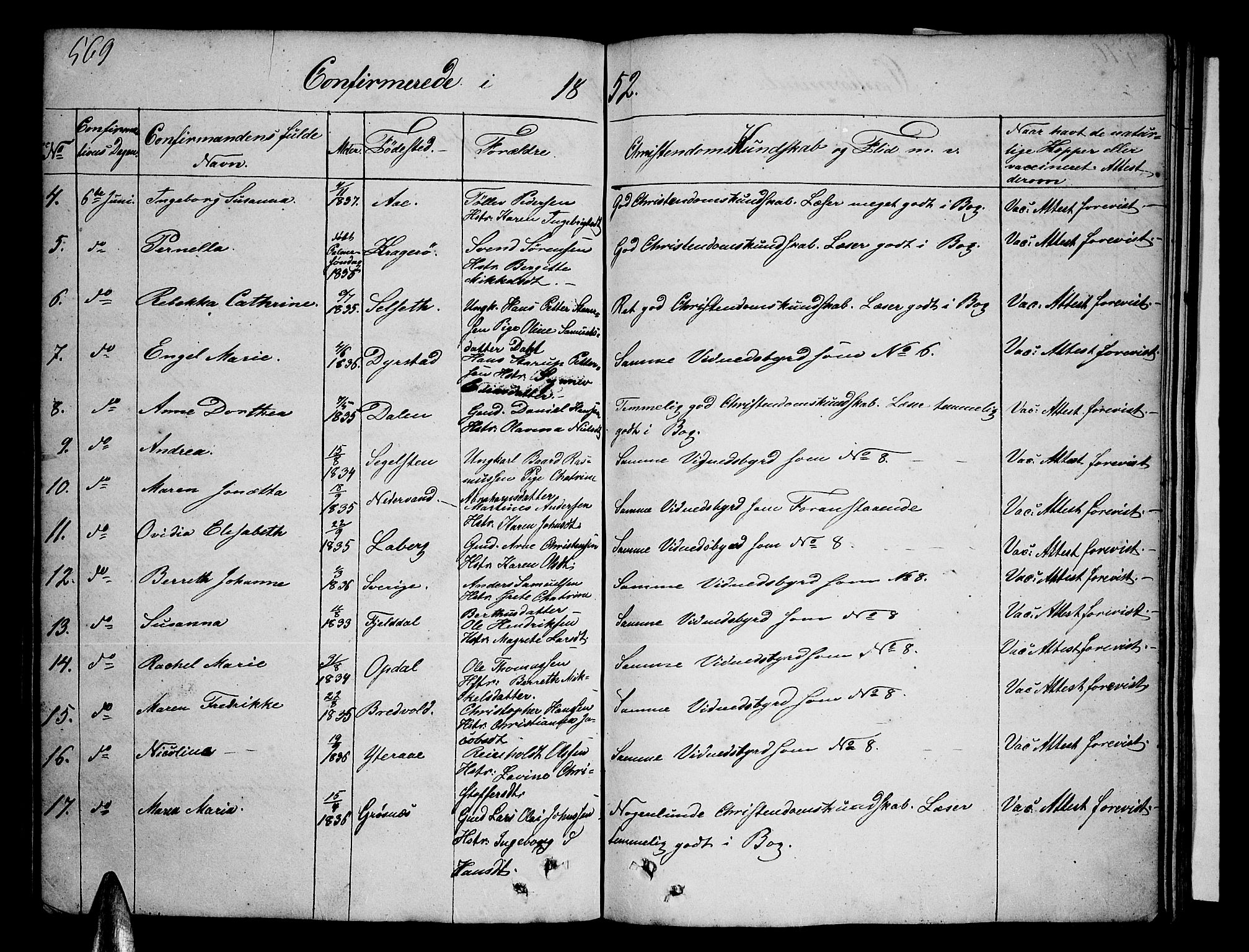Ibestad sokneprestembete, SATØ/S-0077/H/Ha/Hab/L0003klokker: Parish register (copy) no. 3, 1833-1852, p. 569