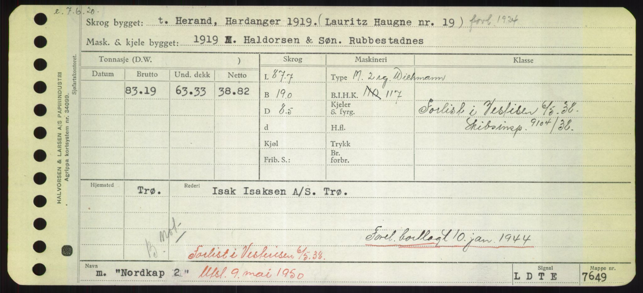 Sjøfartsdirektoratet med forløpere, Skipsmålingen, AV/RA-S-1627/H/Hd/L0026: Fartøy, N-Norhol, p. 499