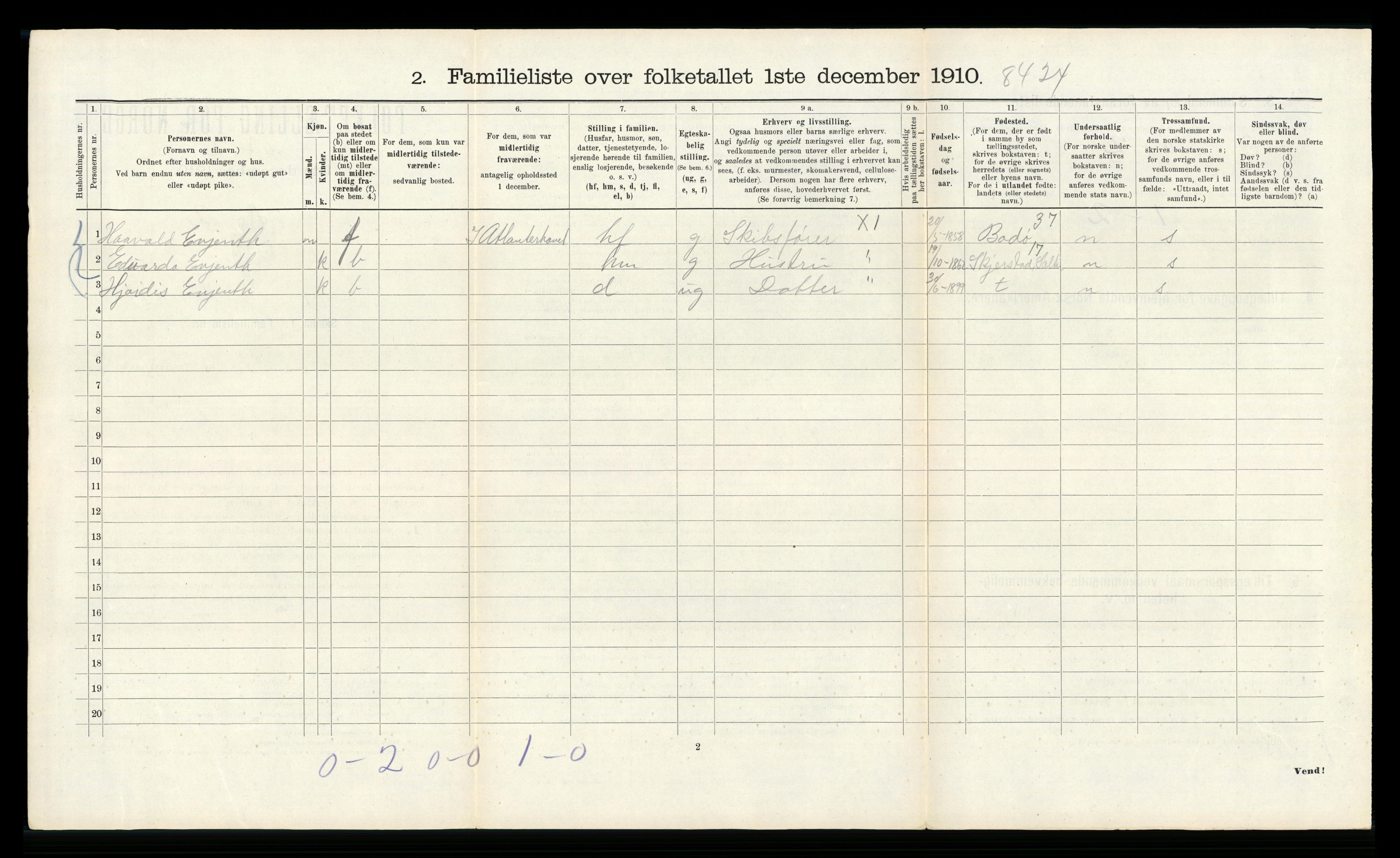 RA, 1910 census for Bergen, 1910, p. 12310