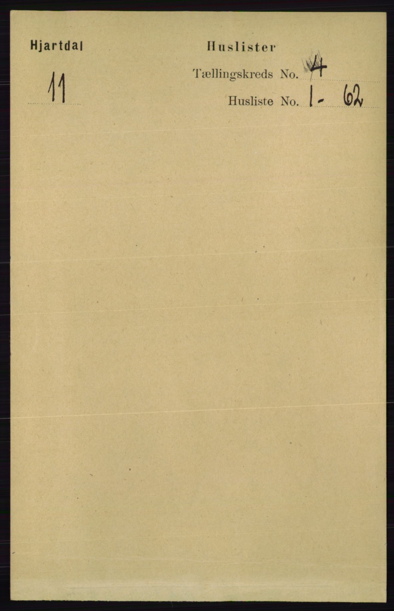 RA, 1891 census for 0827 Hjartdal, 1891, p. 1330