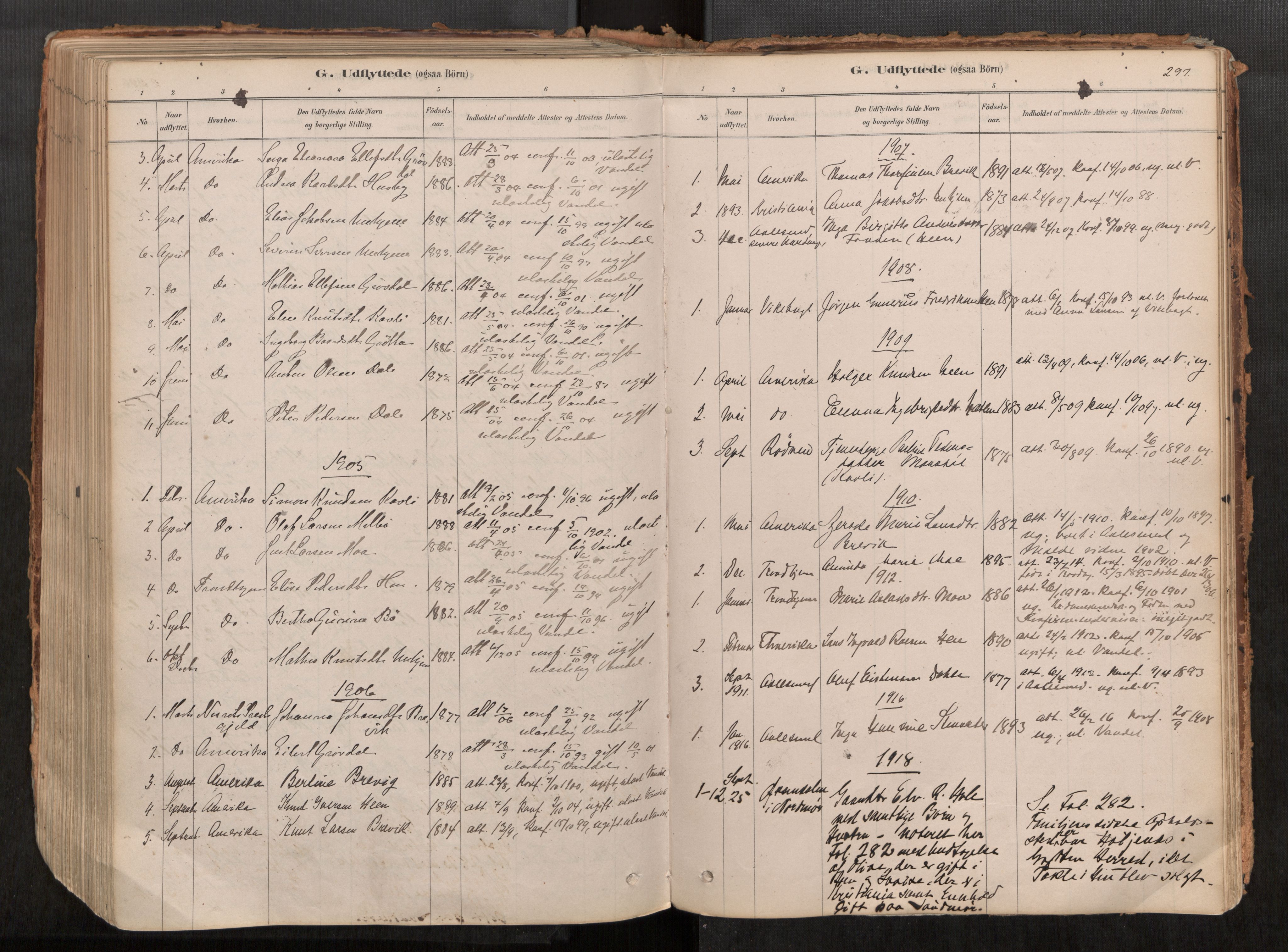 Ministerialprotokoller, klokkerbøker og fødselsregistre - Møre og Romsdal, SAT/A-1454/545/L0594: Parish register (official) no. 545A03, 1878-1920, p. 297
