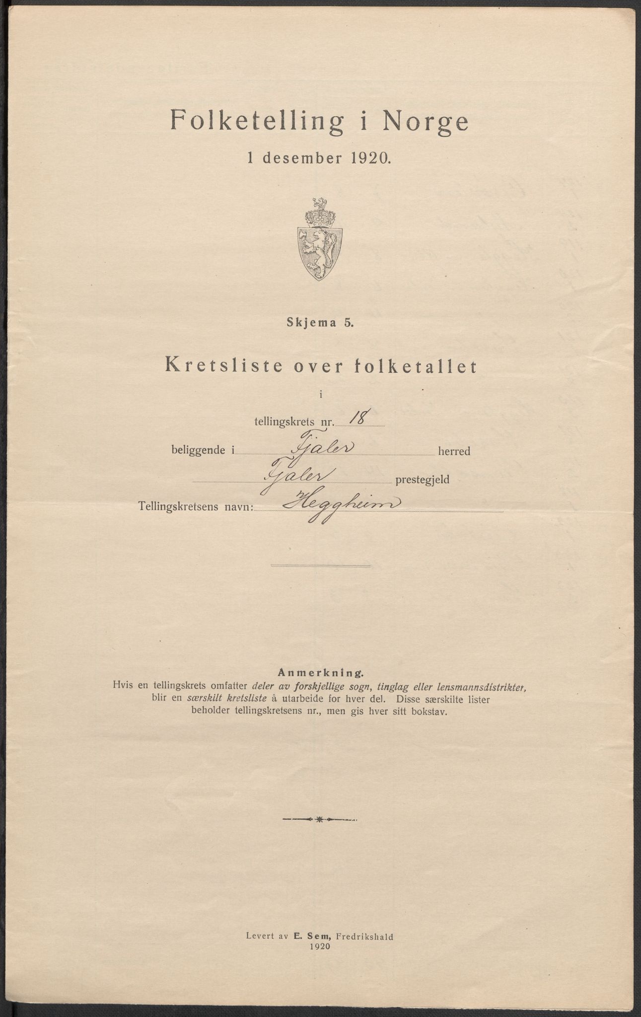SAB, 1920 census for Fjaler, 1920, p. 65