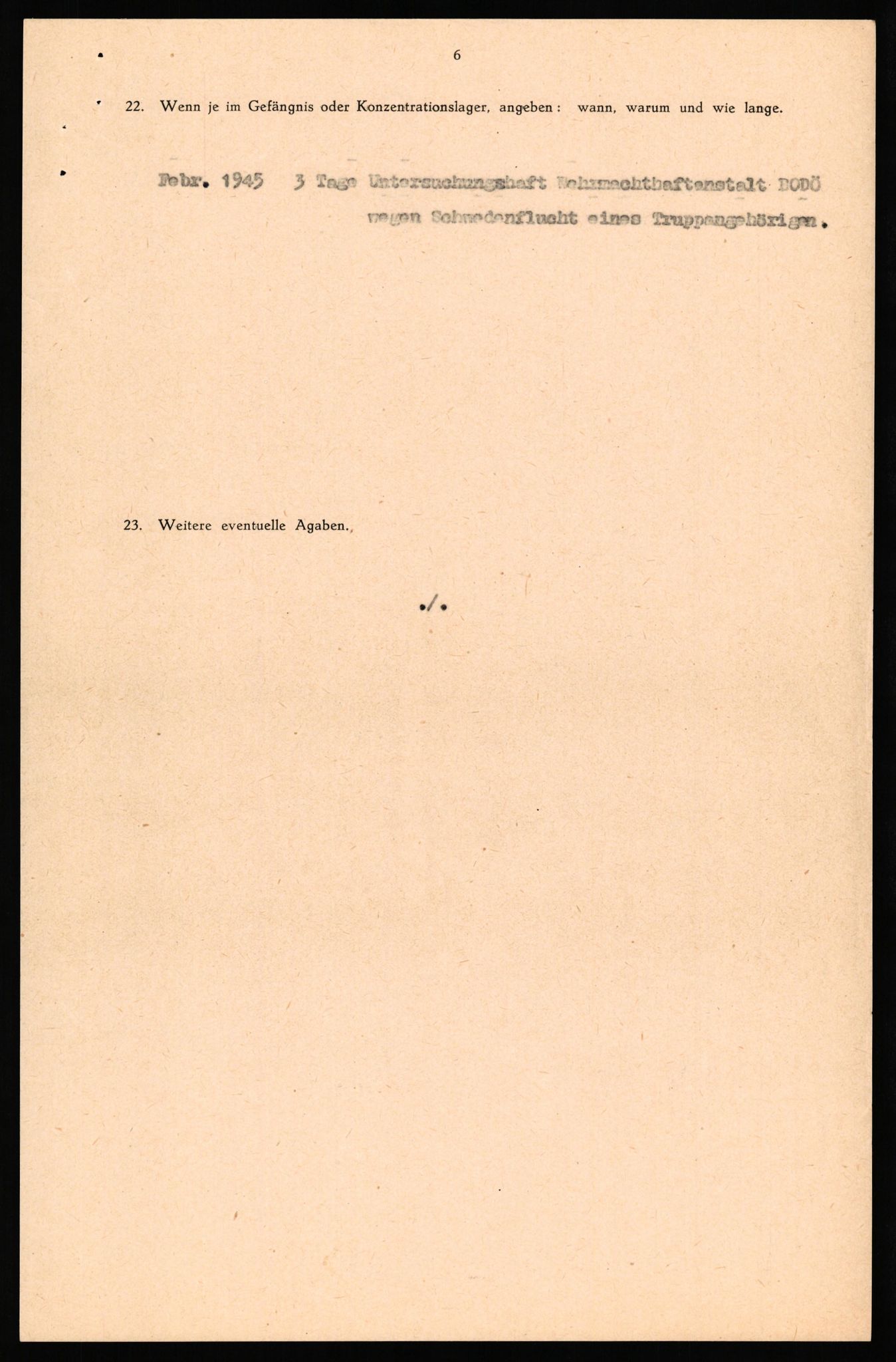 Forsvaret, Forsvarets overkommando II, AV/RA-RAFA-3915/D/Db/L0040: CI Questionaires. Tyske okkupasjonsstyrker i Norge. Østerrikere., 1945-1946, p. 472