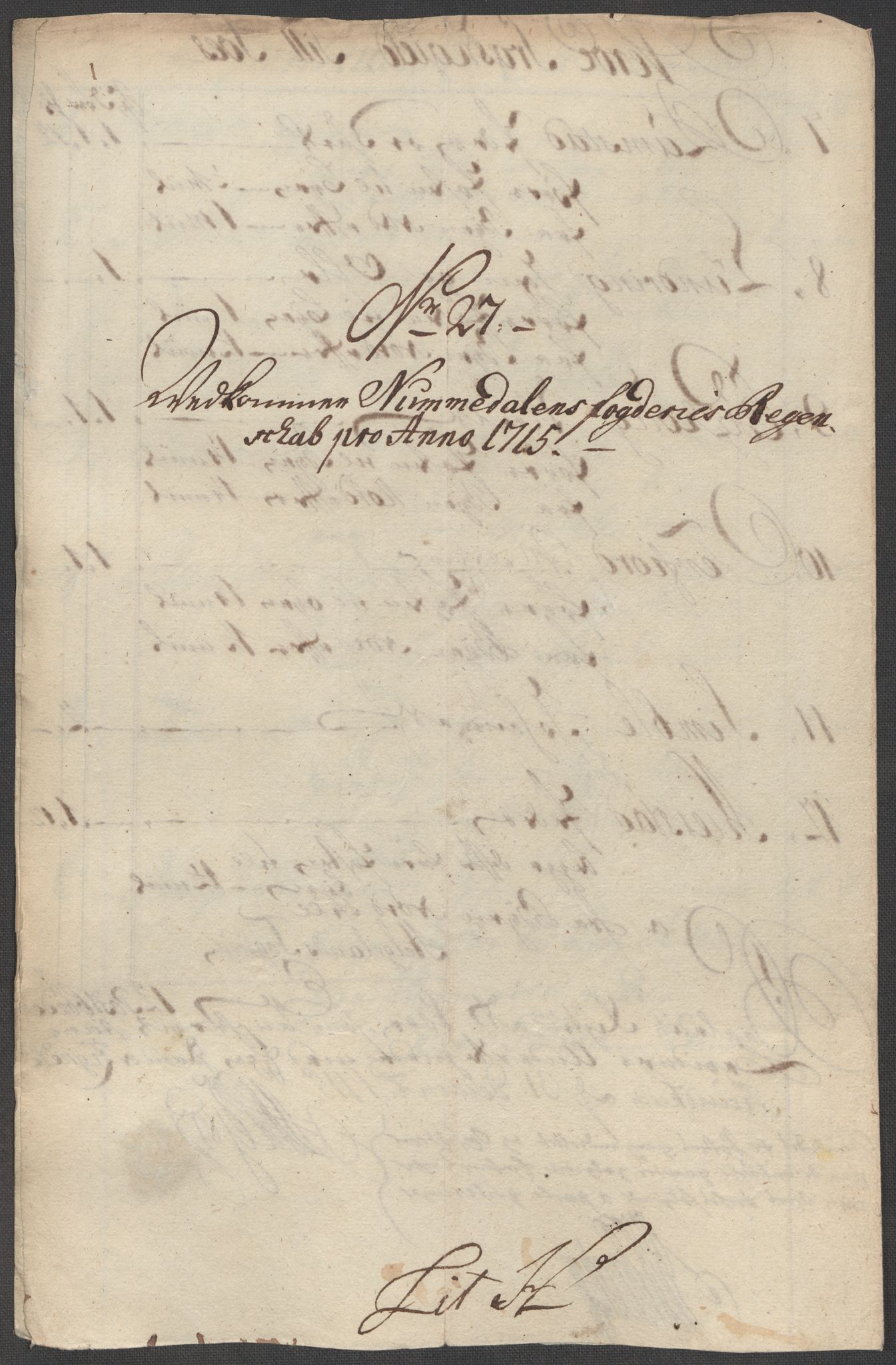 Rentekammeret inntil 1814, Reviderte regnskaper, Fogderegnskap, RA/EA-4092/R64/L4436: Fogderegnskap Namdal, 1715, p. 207