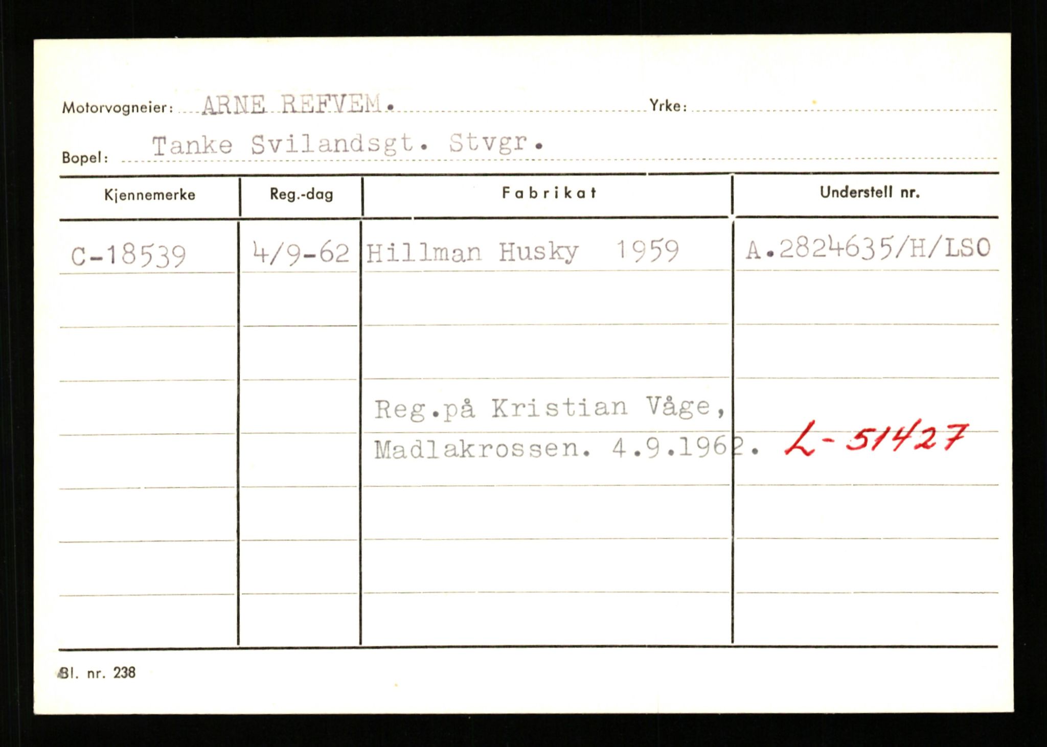 Stavanger trafikkstasjon, AV/SAST-A-101942/0/G/L0004: Registreringsnummer: 15497 - 22957, 1930-1971, p. 1347