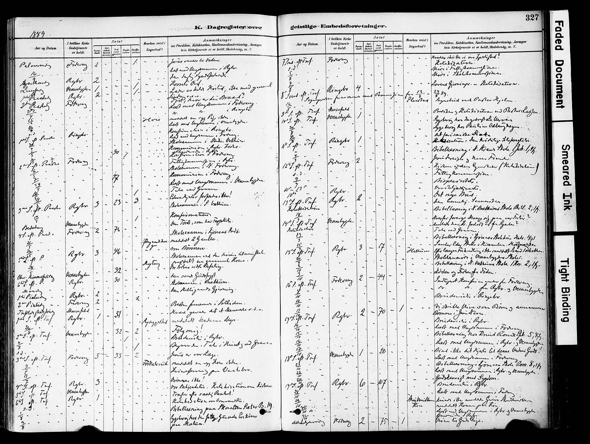 Ringebu prestekontor, AV/SAH-PREST-082/H/Ha/Haa/L0008: Parish register (official) no. 8, 1878-1898, p. 327