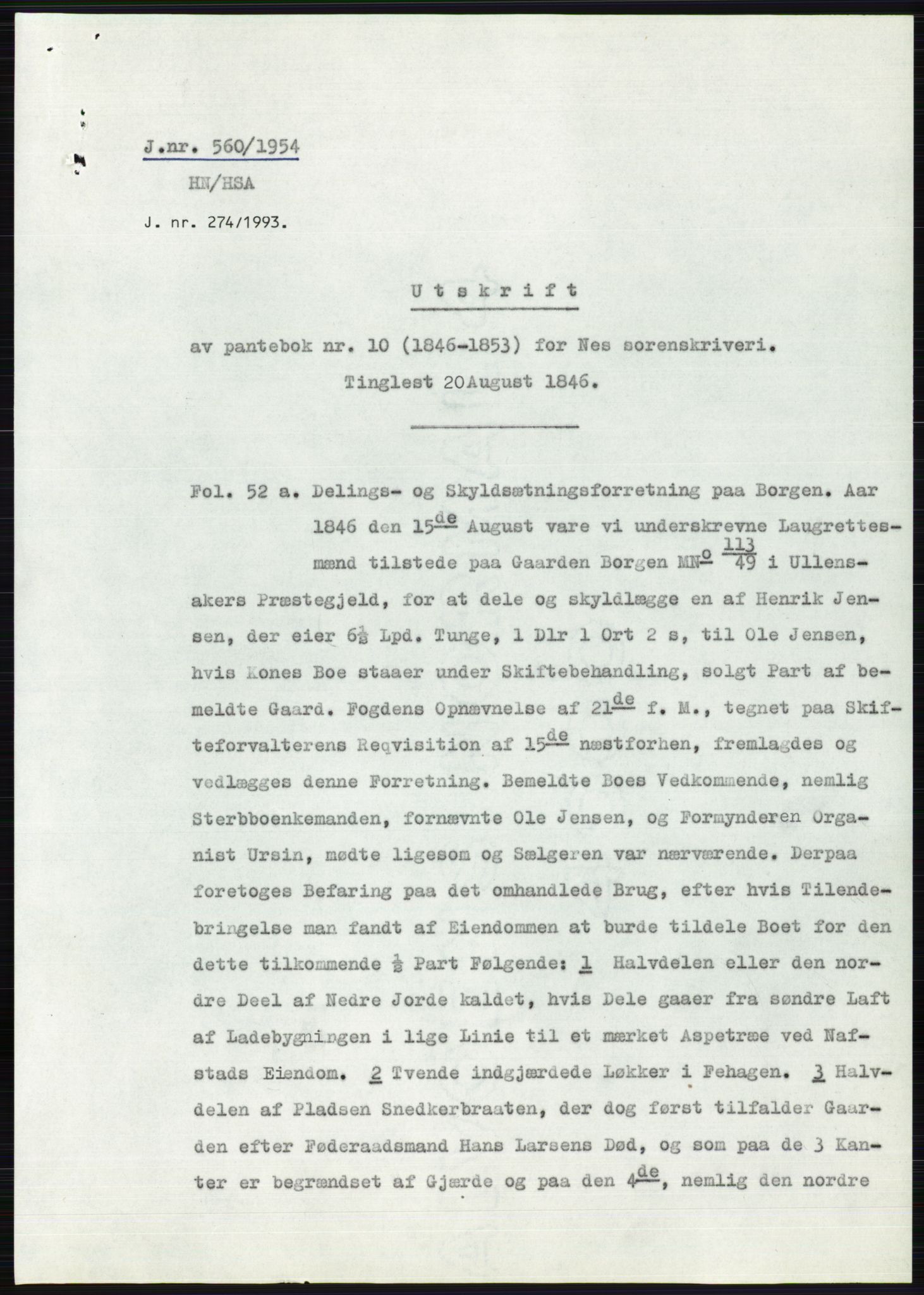 Statsarkivet i Oslo, SAO/A-10621/Z/Zd/L0001: Avskrifter, j.nr 34/1953 og 385-1291/1954, 1953-1954, p. 63