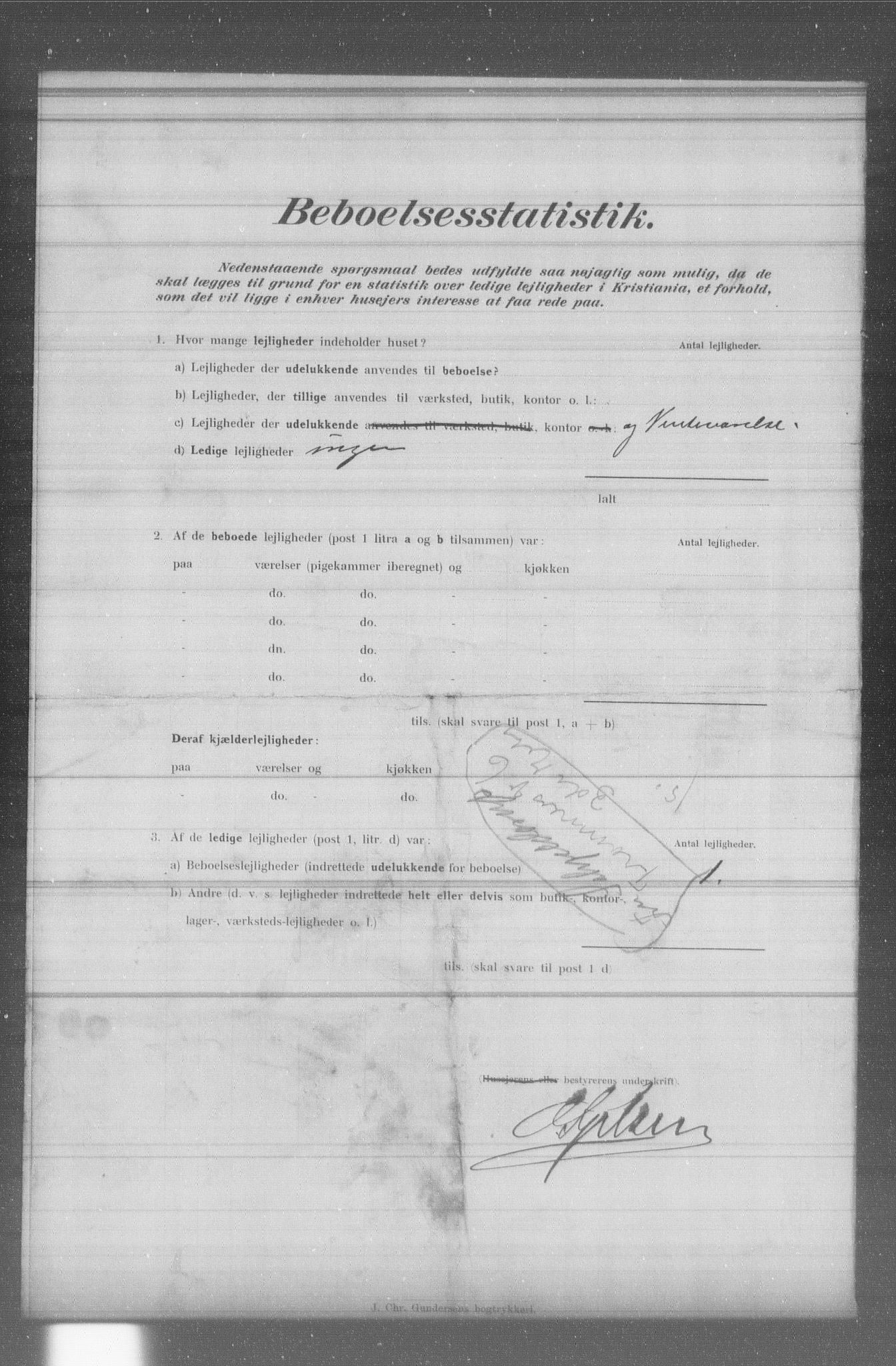 OBA, Municipal Census 1902 for Kristiania, 1902, p. 3308