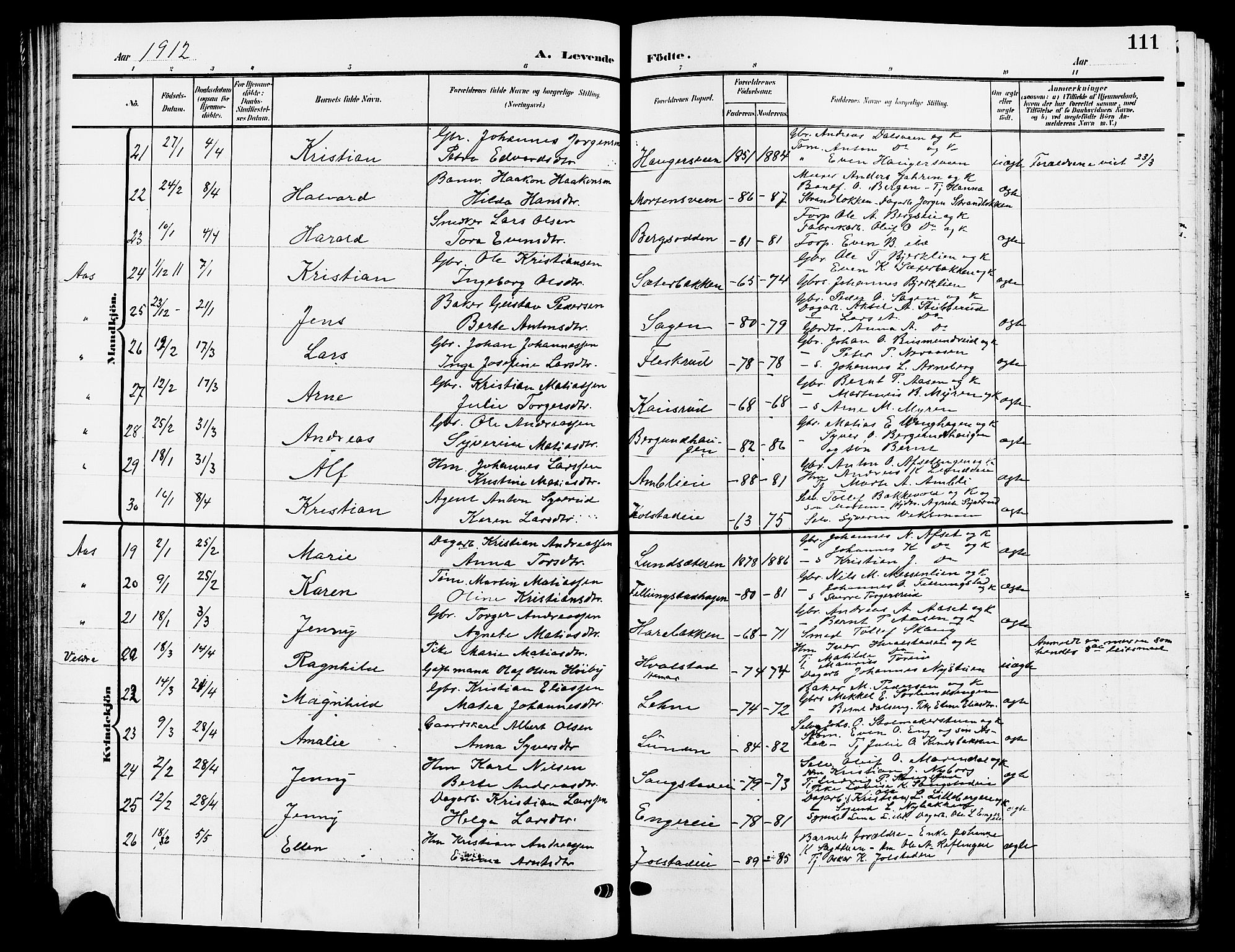 Ringsaker prestekontor, SAH/PREST-014/L/La/L0015: Parish register (copy) no. 15, 1903-1912, p. 111