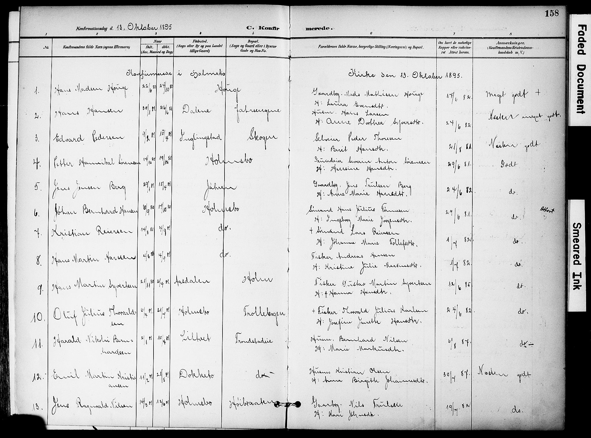 Hurum kirkebøker, AV/SAKO-A-229/F/Fa/L0015: Parish register (official) no. 15, 1896-1908, p. 158