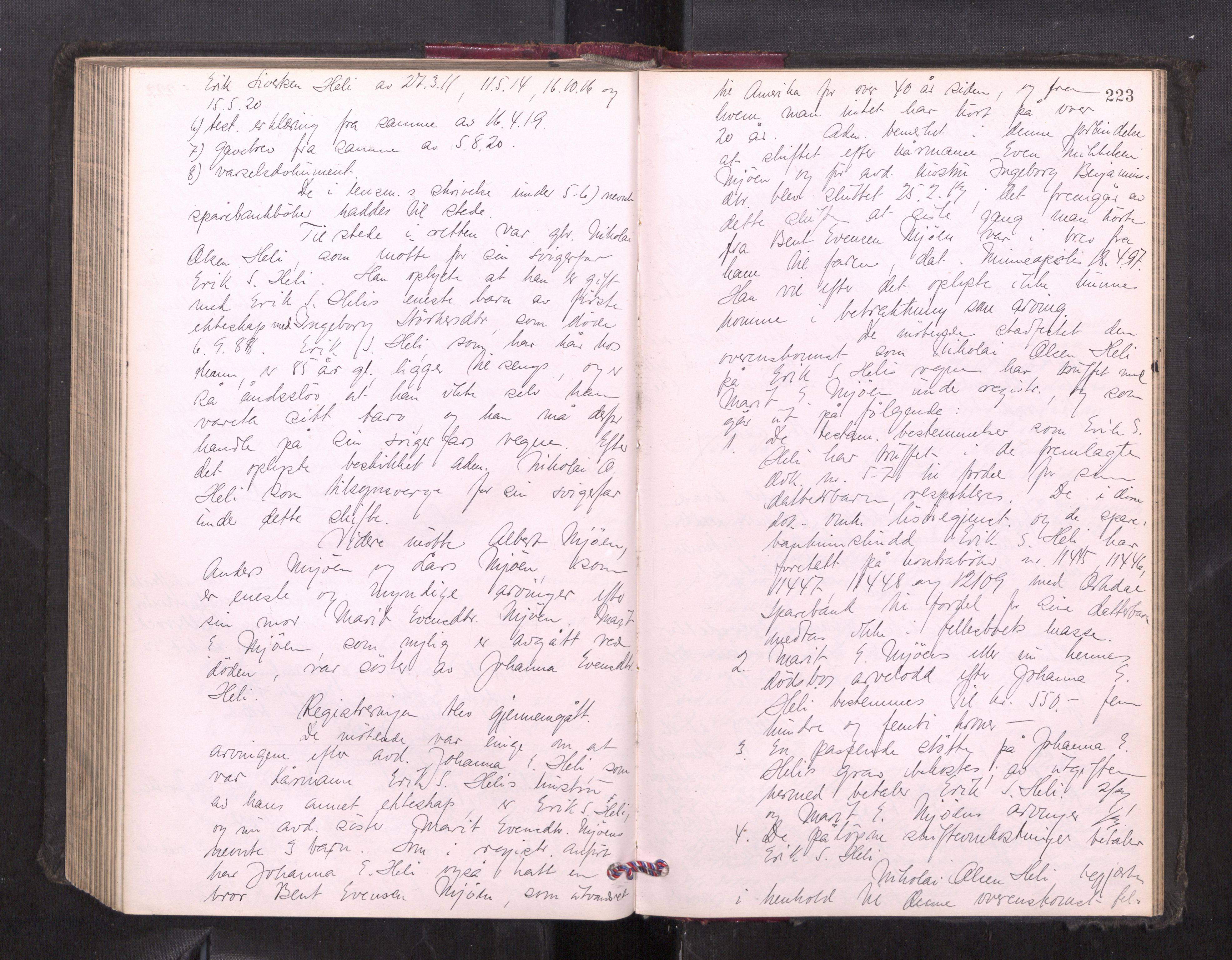 Orkdal sorenskriveri, AV/SAT-A-4169/1/3/3B/L0013: Skiftebehandlingsprotokoll, 1914-1925, p. 222b-223a