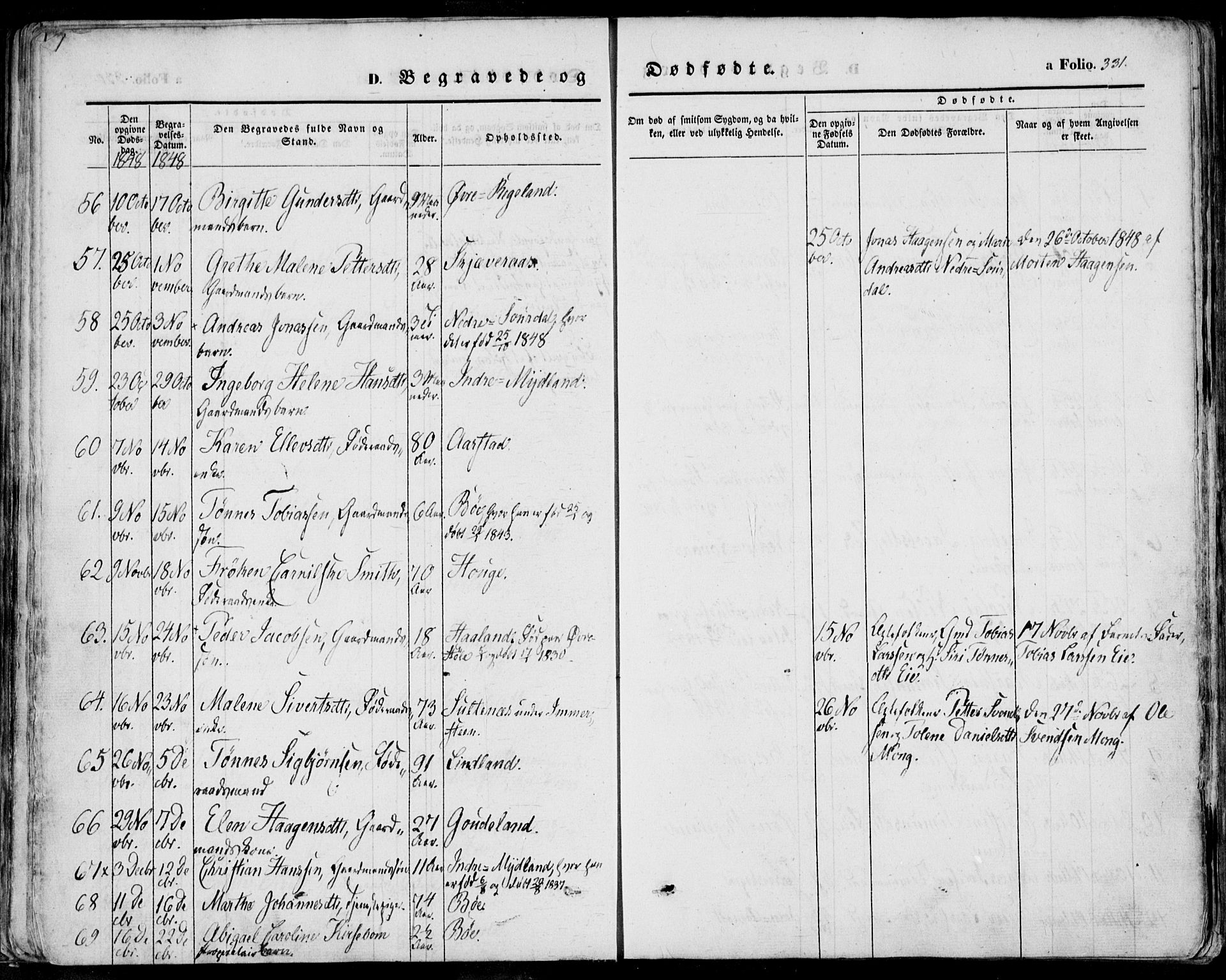 Sokndal sokneprestkontor, SAST/A-101808: Parish register (official) no. A 8.2, 1842-1857, p. 331