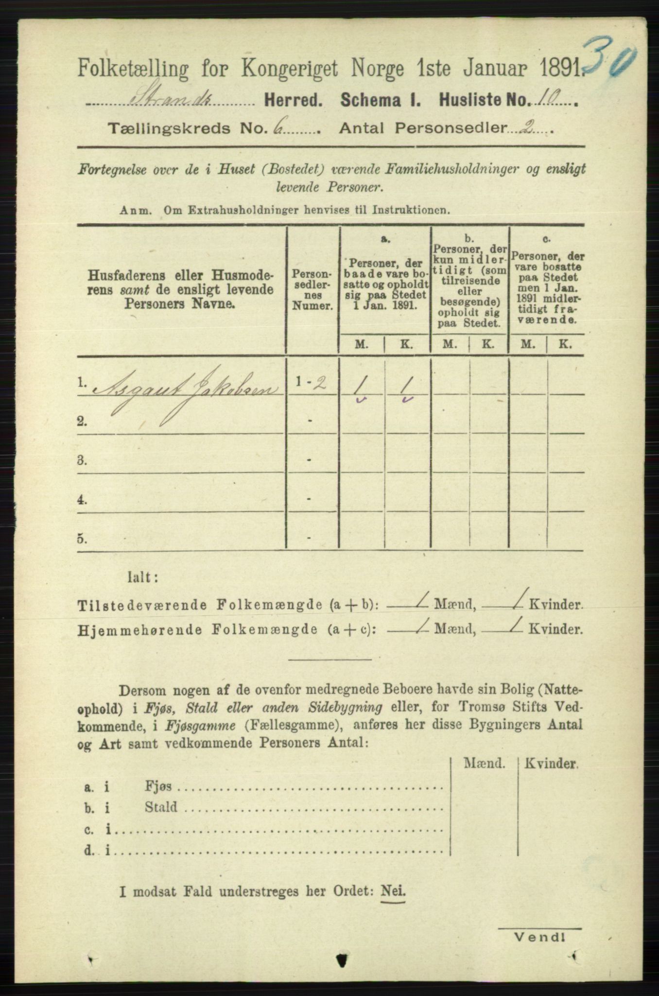 RA, 1891 census for 1130 Strand, 1891, p. 1639