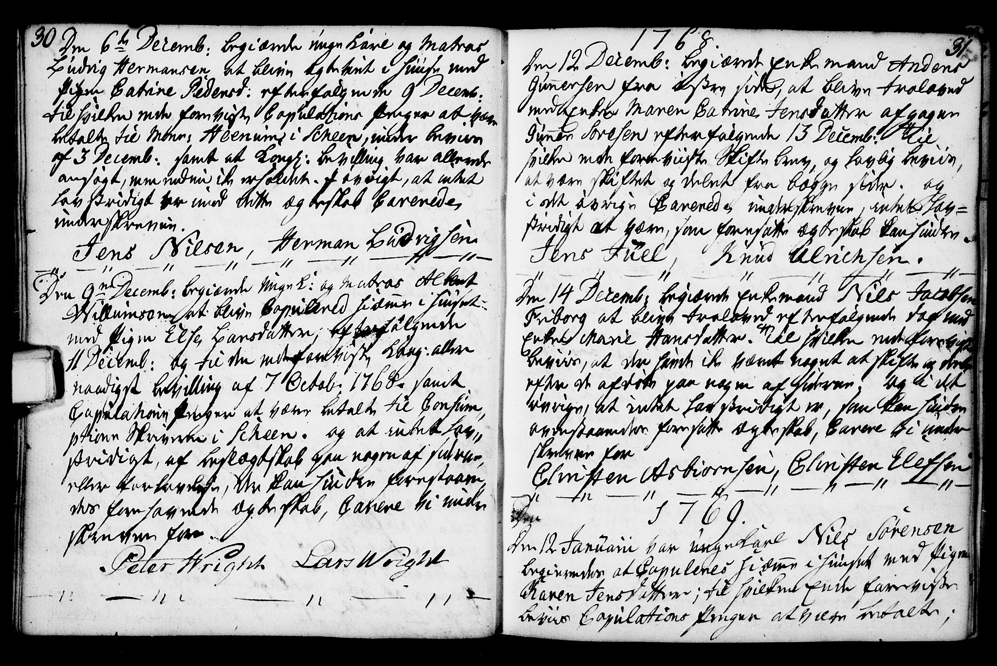 Porsgrunn kirkebøker , SAKO/A-104/F/Fa/L0003: Parish register (official) no. 3, 1764-1814, p. 30-31