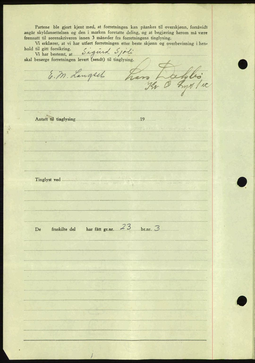 Romsdal sorenskriveri, AV/SAT-A-4149/1/2/2C: Mortgage book no. A17, 1944-1945, Diary no: : 1619/1944