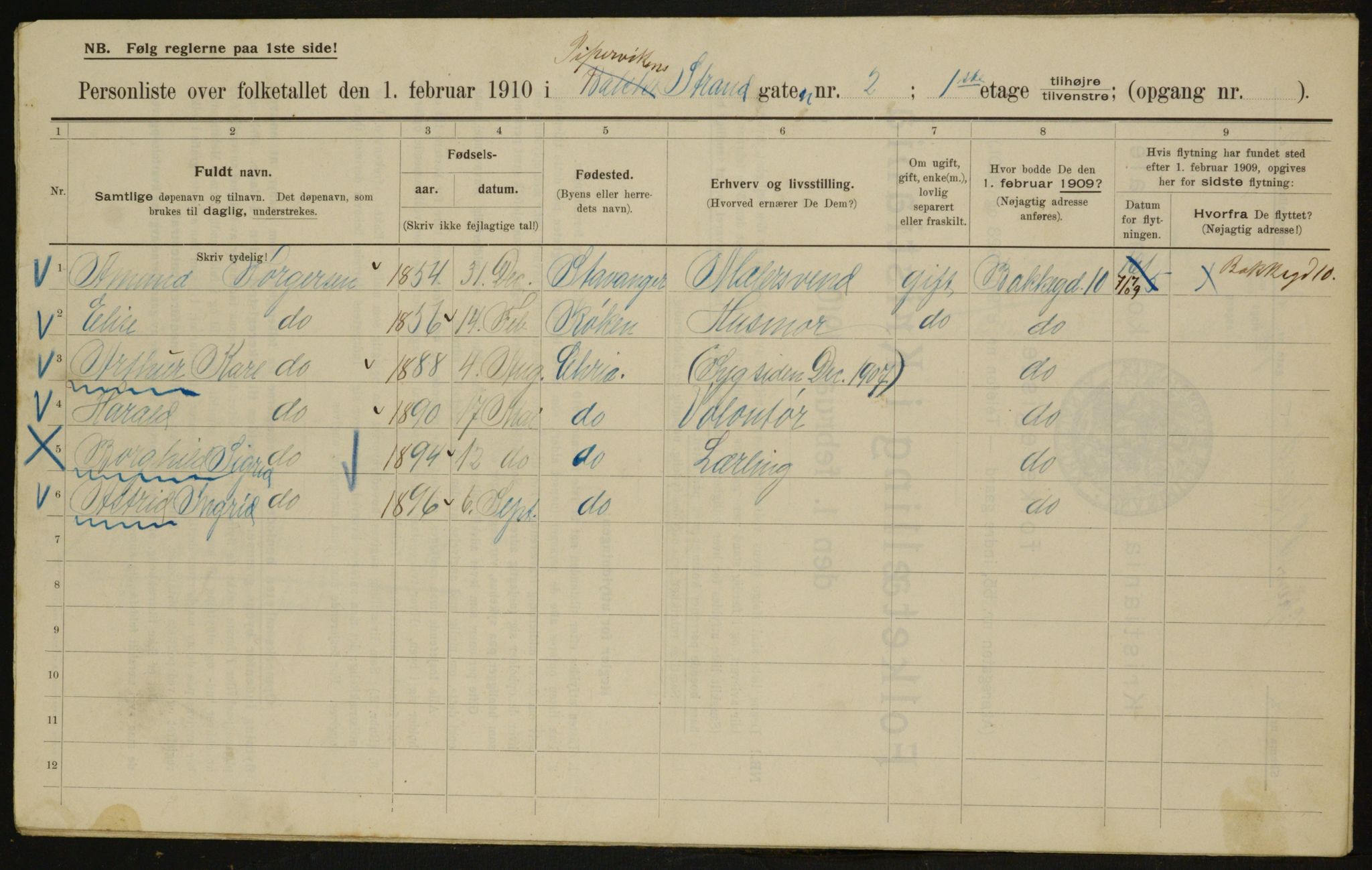 OBA, Municipal Census 1910 for Kristiania, 1910, p. 98418