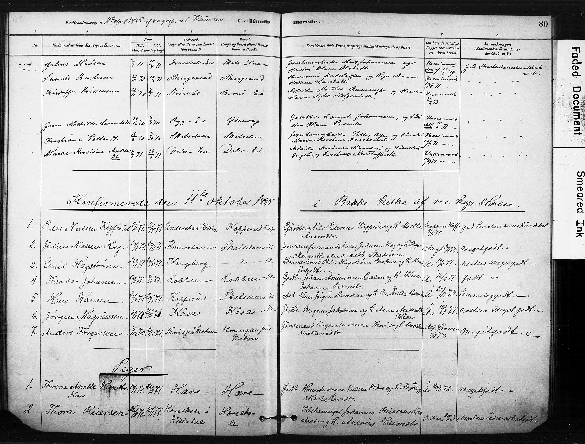 Eiker kirkebøker, AV/SAKO-A-4/F/Fc/L0001: Parish register (official) no. III 1, 1878-1889, p. 80