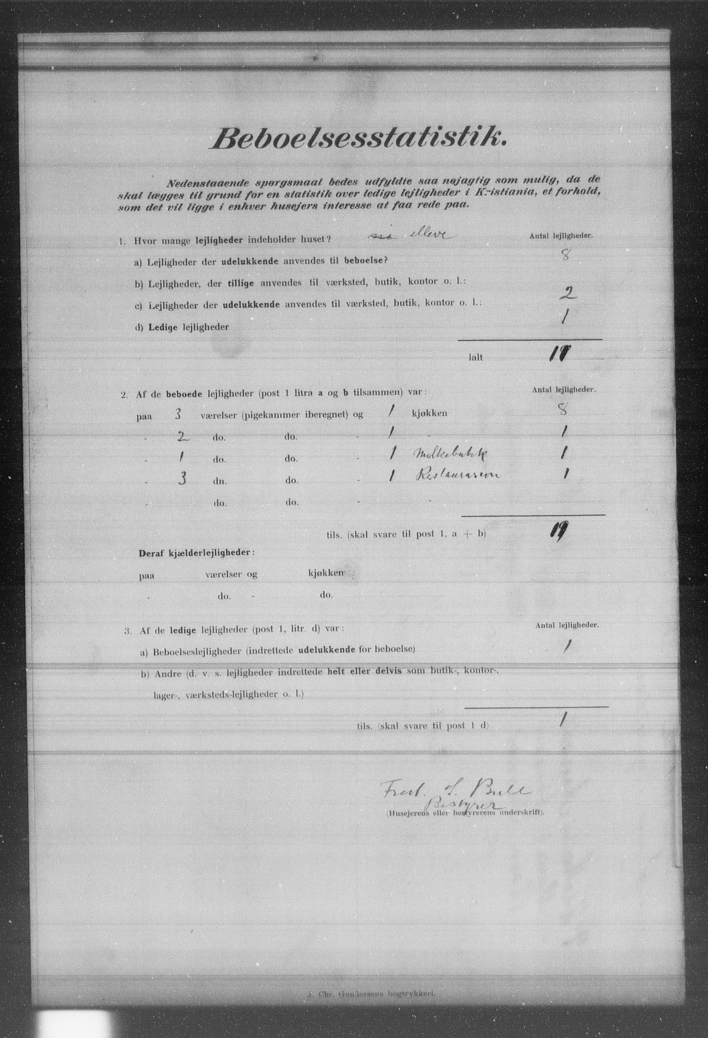 OBA, Municipal Census 1902 for Kristiania, 1902, p. 19601