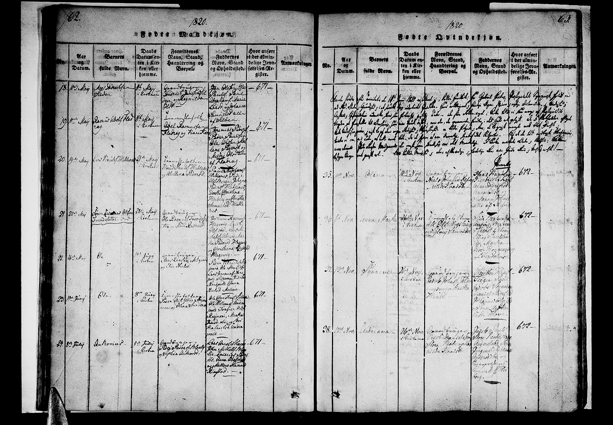 Selje sokneprestembete, AV/SAB-A-99938/H/Ha/Haa/Haaa: Parish register (official) no. A 8, 1816-1828, p. 62-63