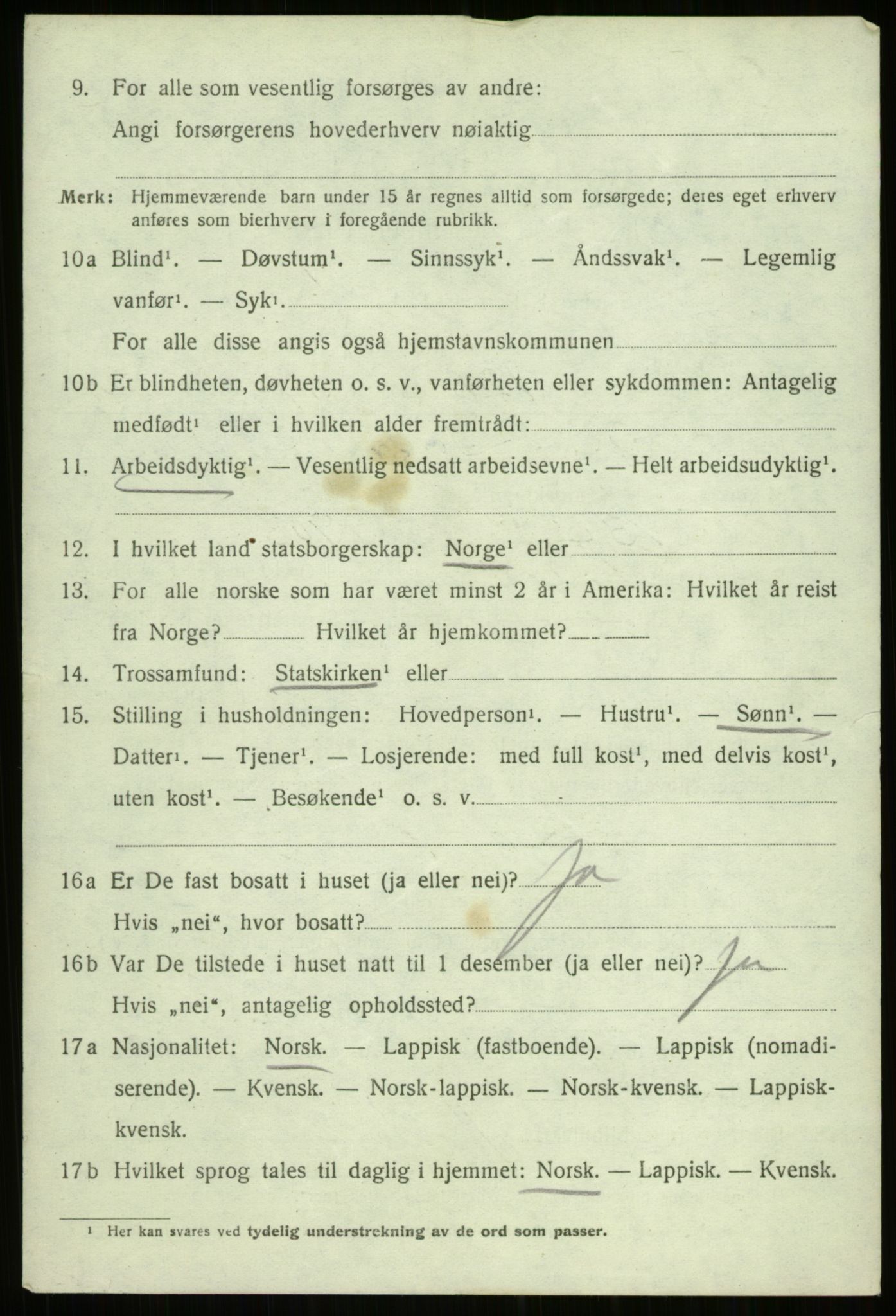 SATØ, 1920 census for Trondenes, 1920, p. 15381