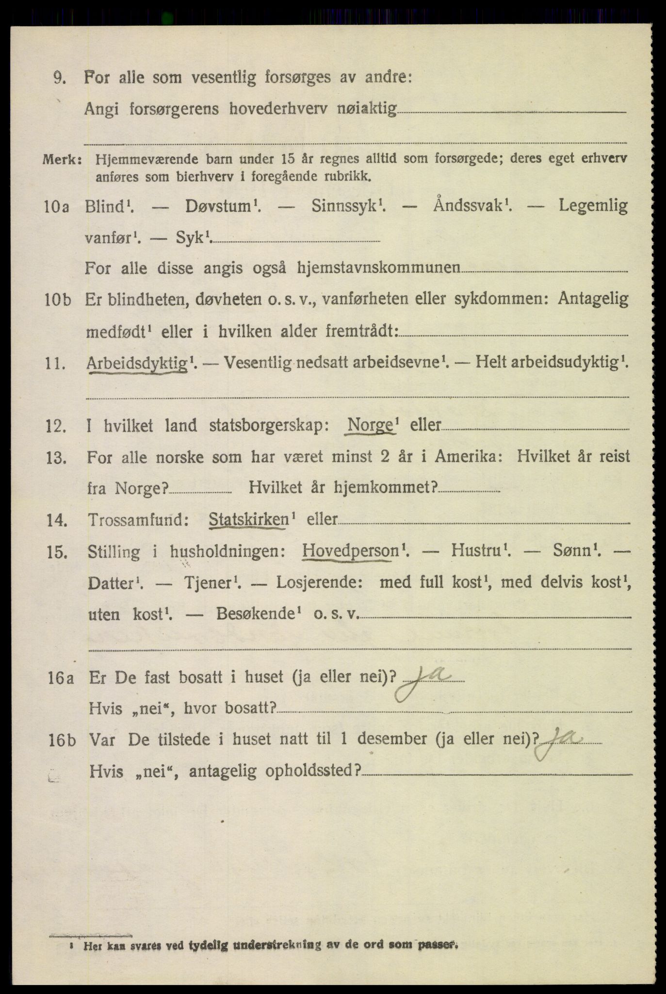 SAH, 1920 census for Eina, 1920, p. 2171