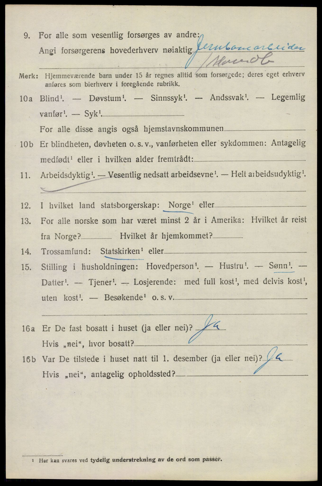 SAO, 1920 census for Ullensaker, 1920, p. 8816
