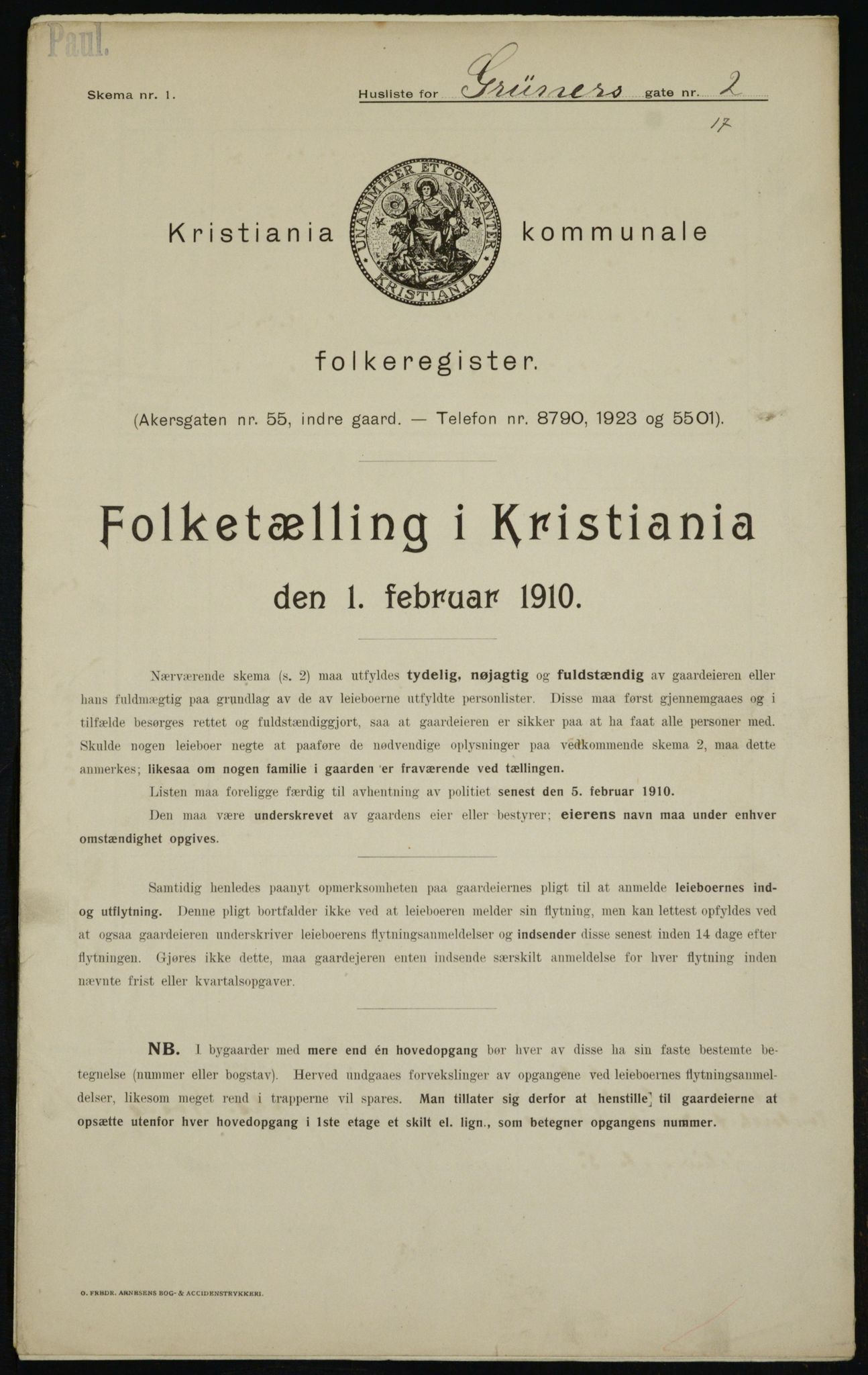 OBA, Municipal Census 1910 for Kristiania, 1910, p. 29379