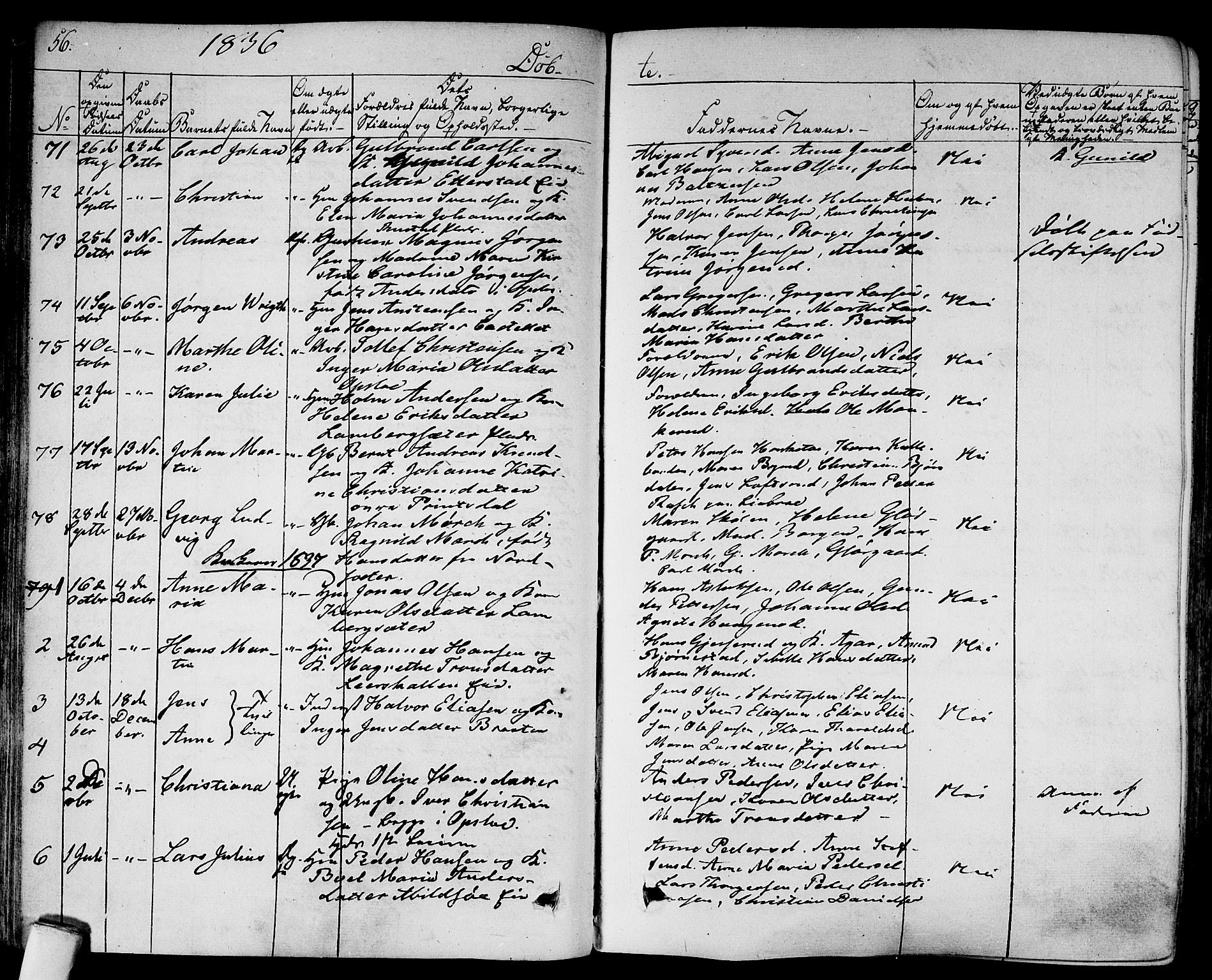 Gamlebyen prestekontor Kirkebøker, SAO/A-10884/F/Fa/L0003: Parish register (official) no. 3, 1829-1849, p. 56