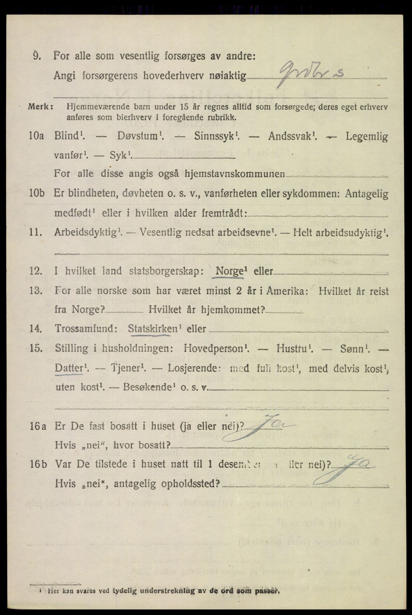 SAH, 1920 census for Vardal, 1920, p. 3872