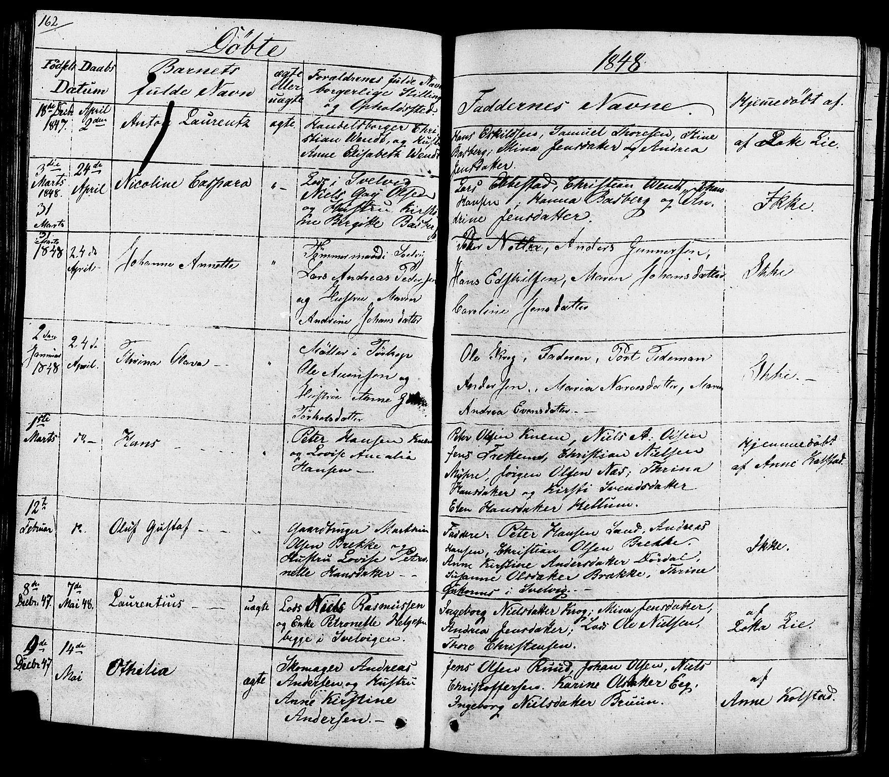 Hurum kirkebøker, AV/SAKO-A-229/G/Ga/L0002: Parish register (copy) no. I 2, 1827-1857, p. 162